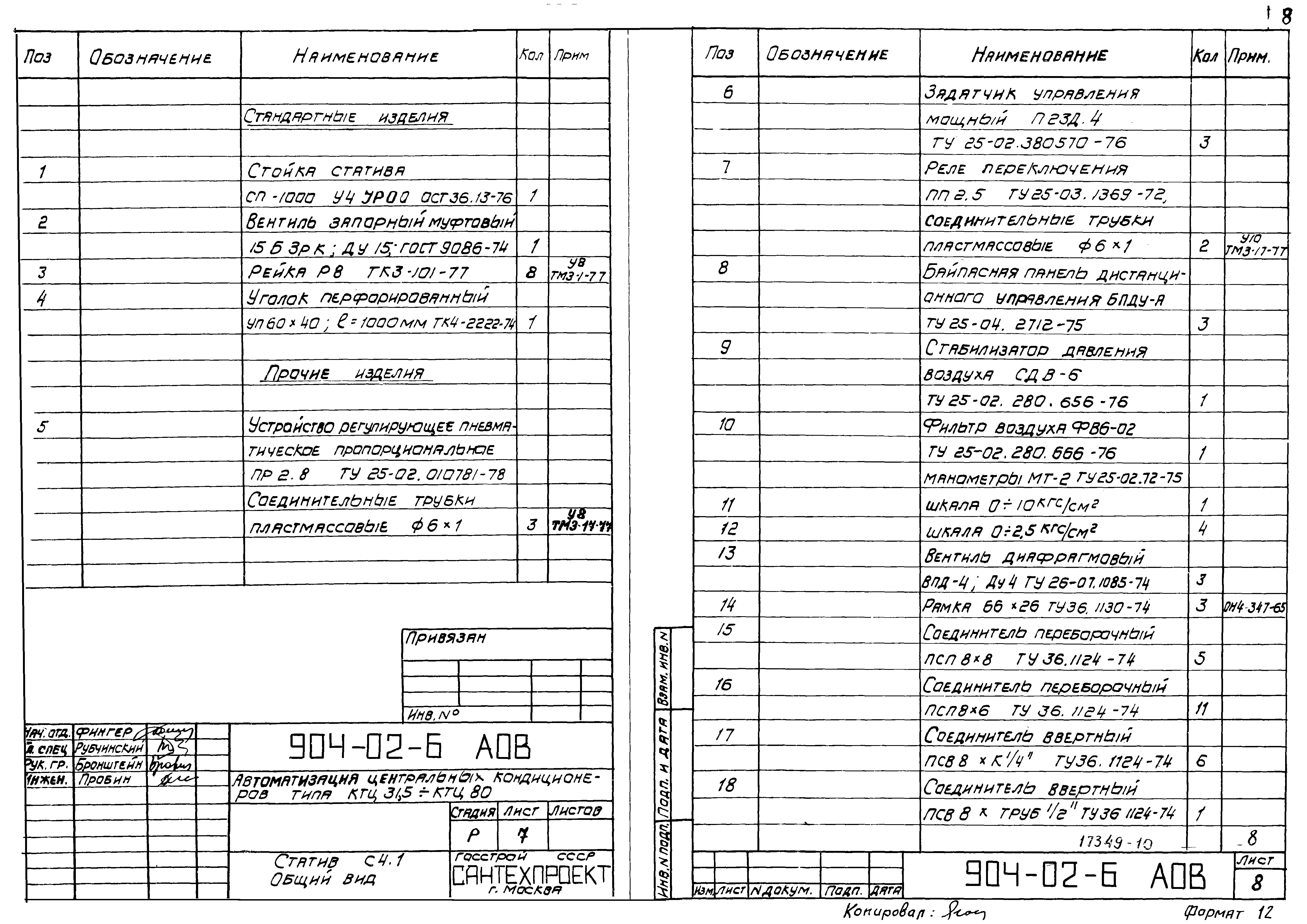 Типовые проектные решения 904-02-6