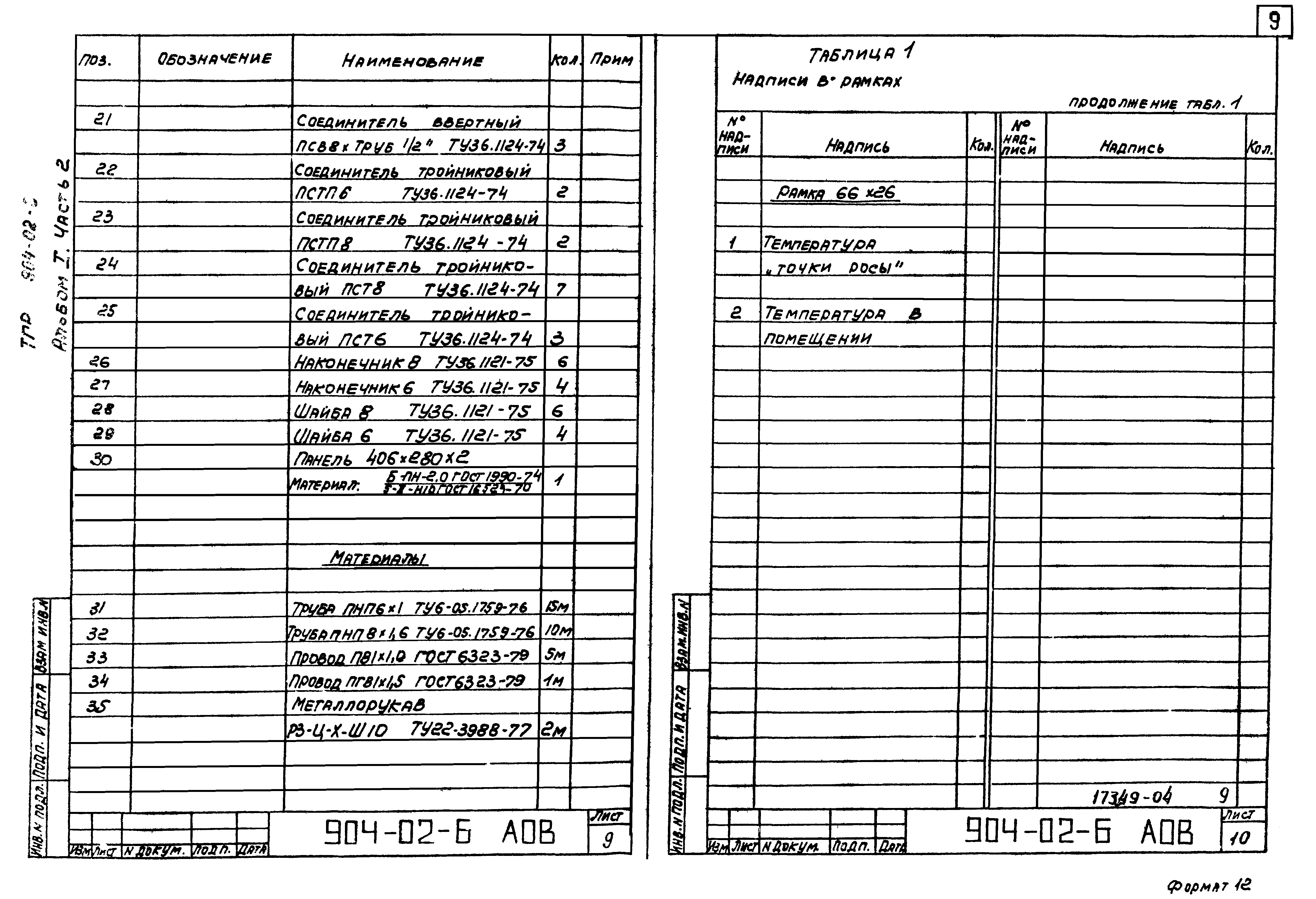 Типовые проектные решения 904-02-6