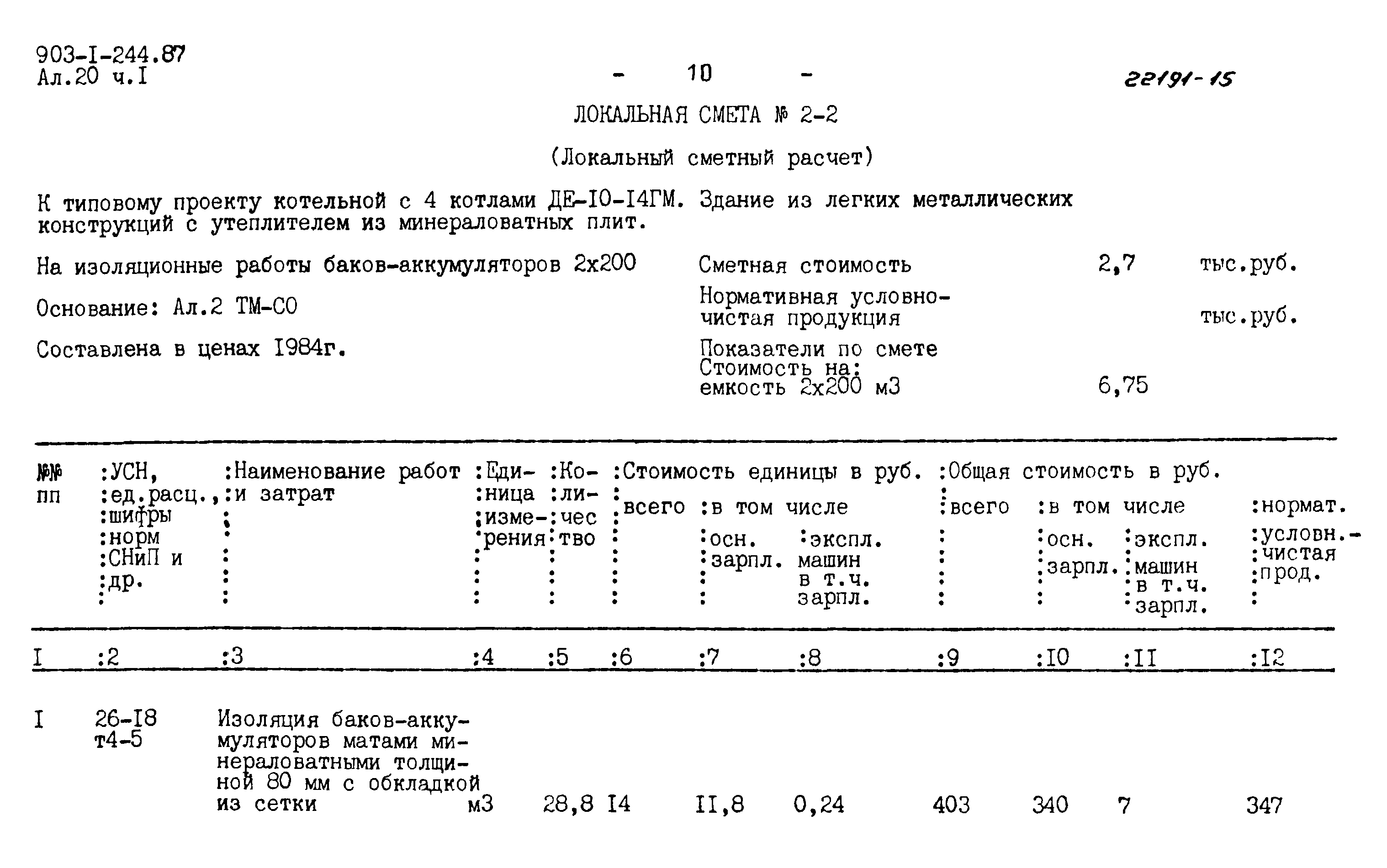 Типовой проект 903-1-244.87