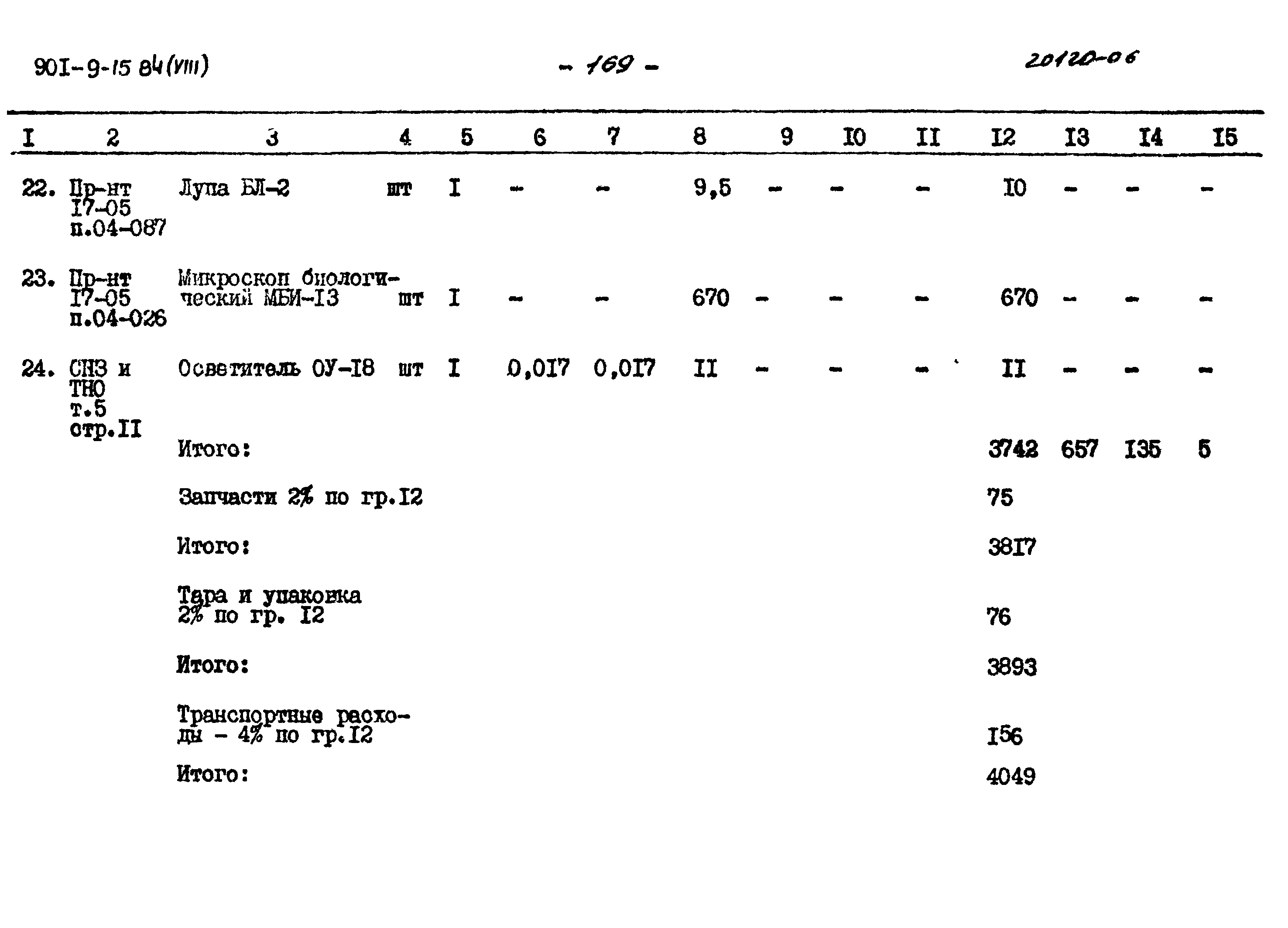 Типовой проект 901-9-15.84