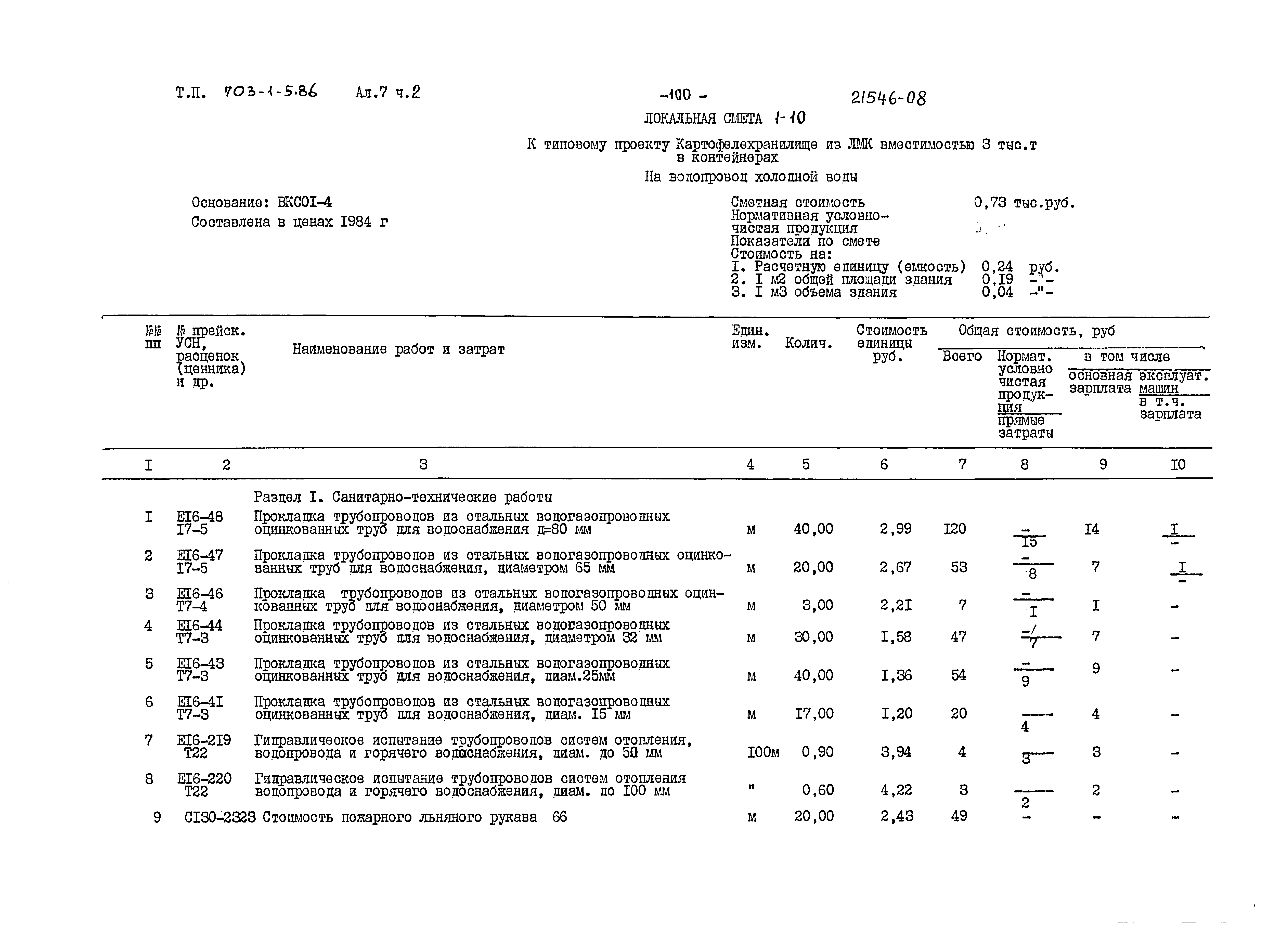 Типовой проект 703-1-5.86