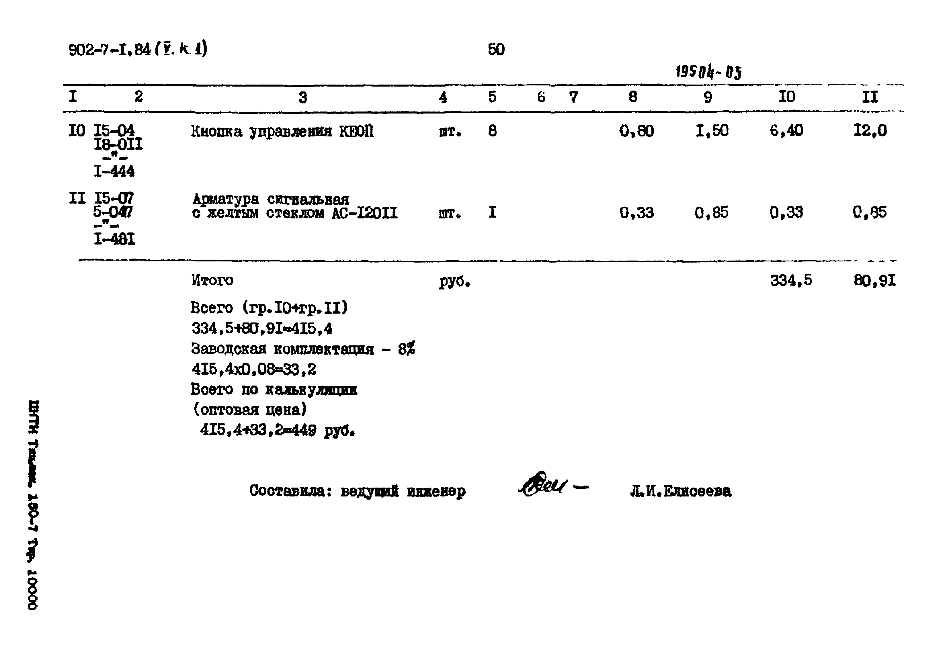 Типовой проект 902-7-1.84