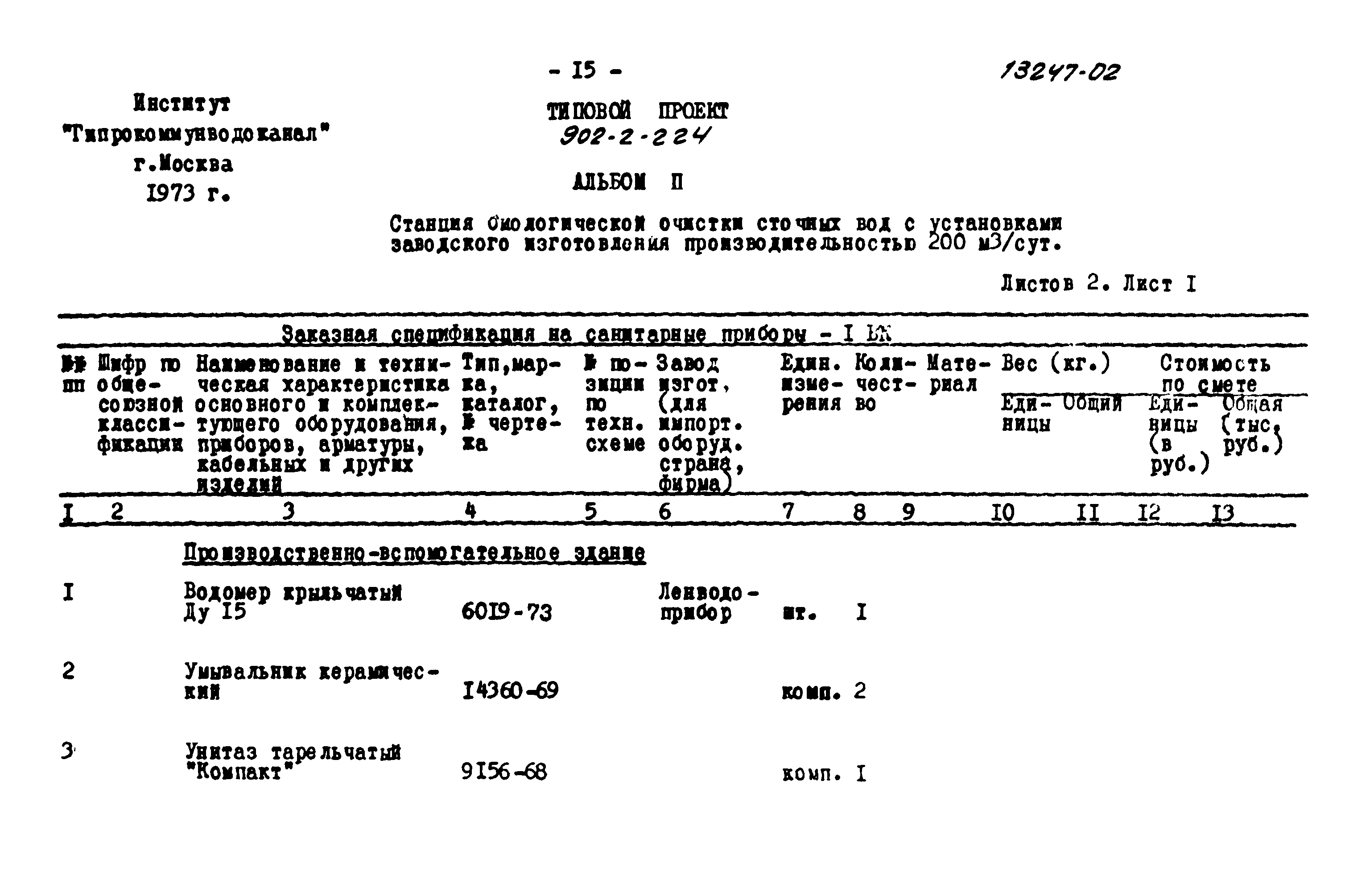 Типовой проект 902-2-224