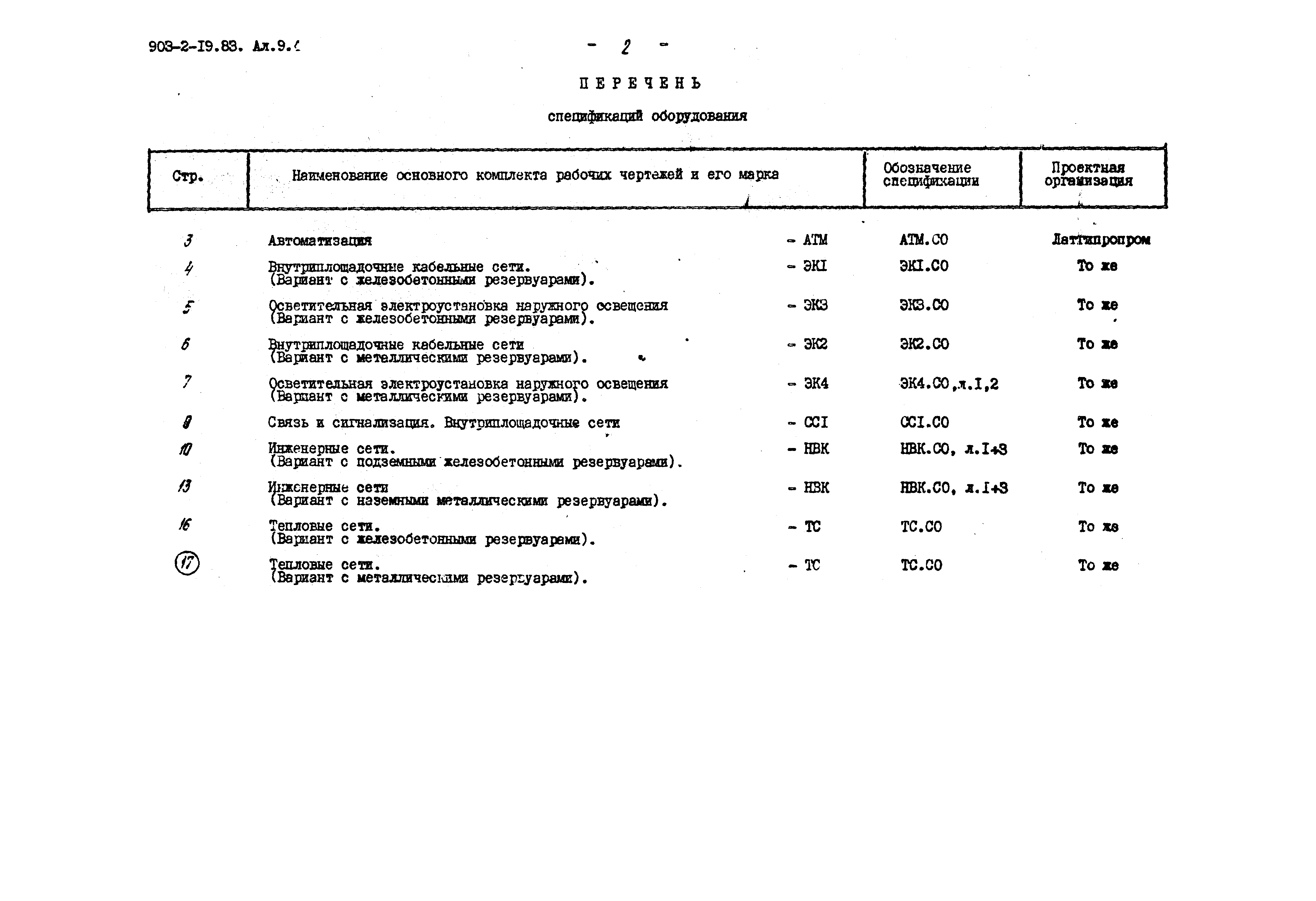 Типовой проект 903-2-19.83