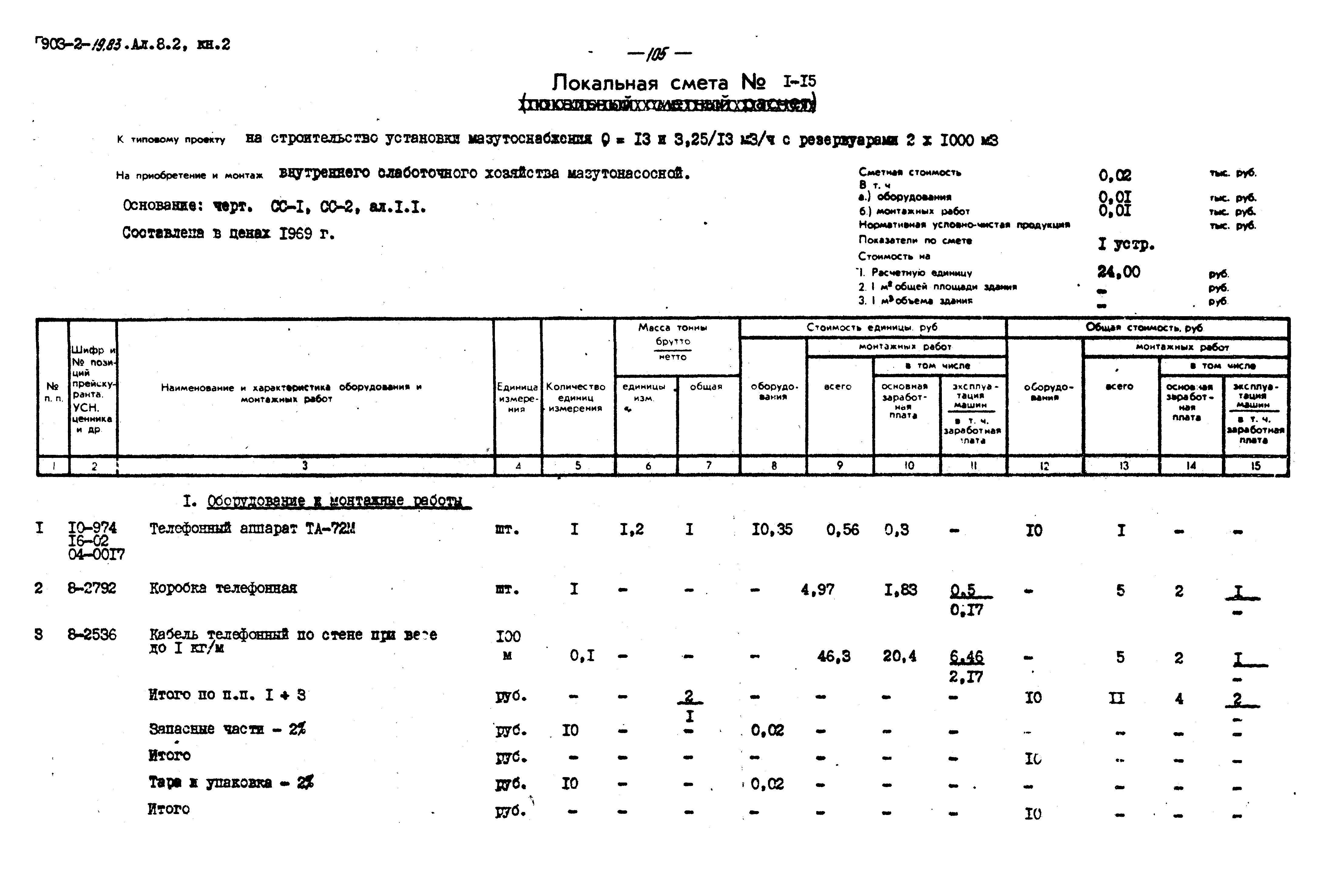 Типовой проект 903-2-19.83