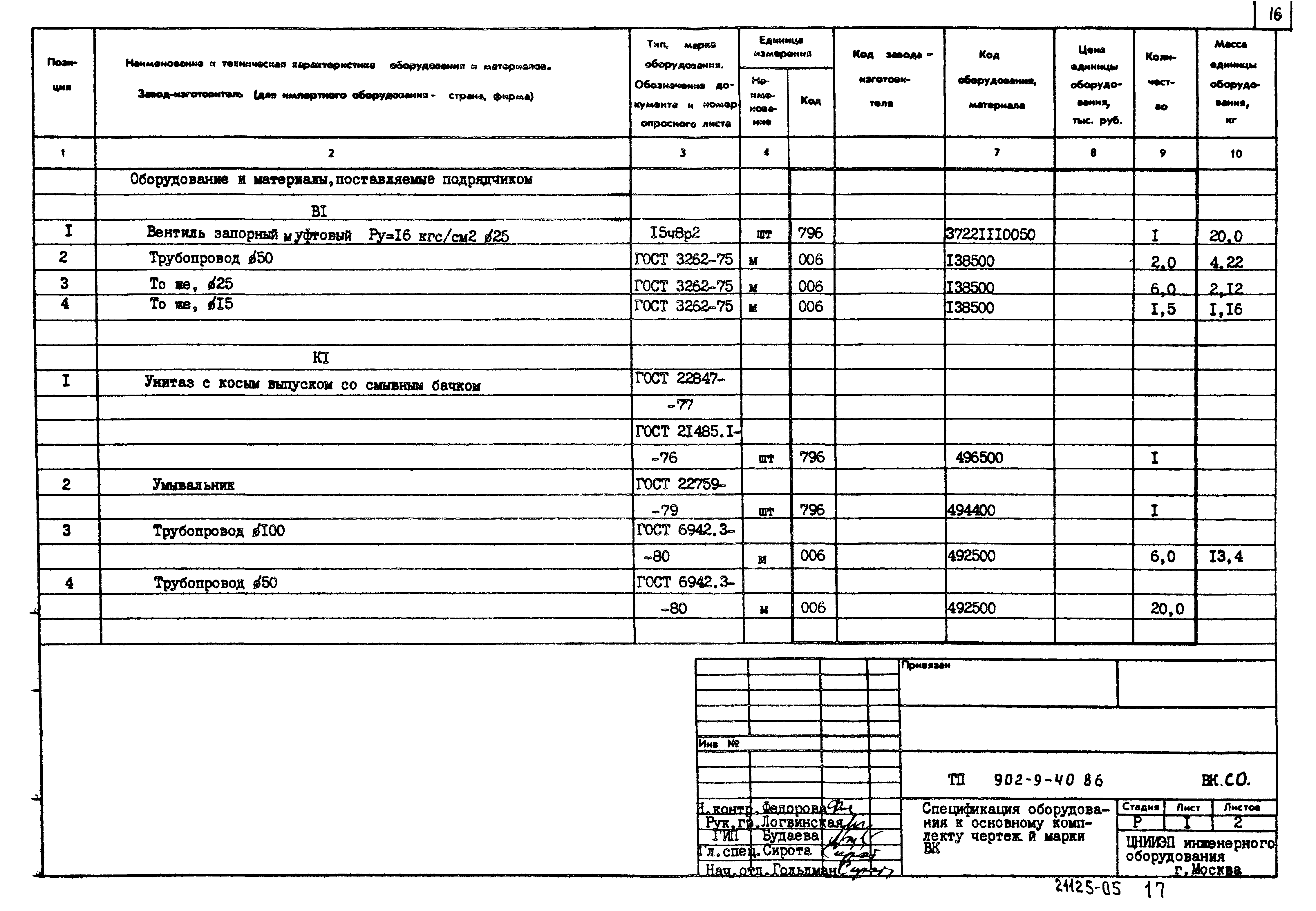 Типовой проект 902-9-40.86