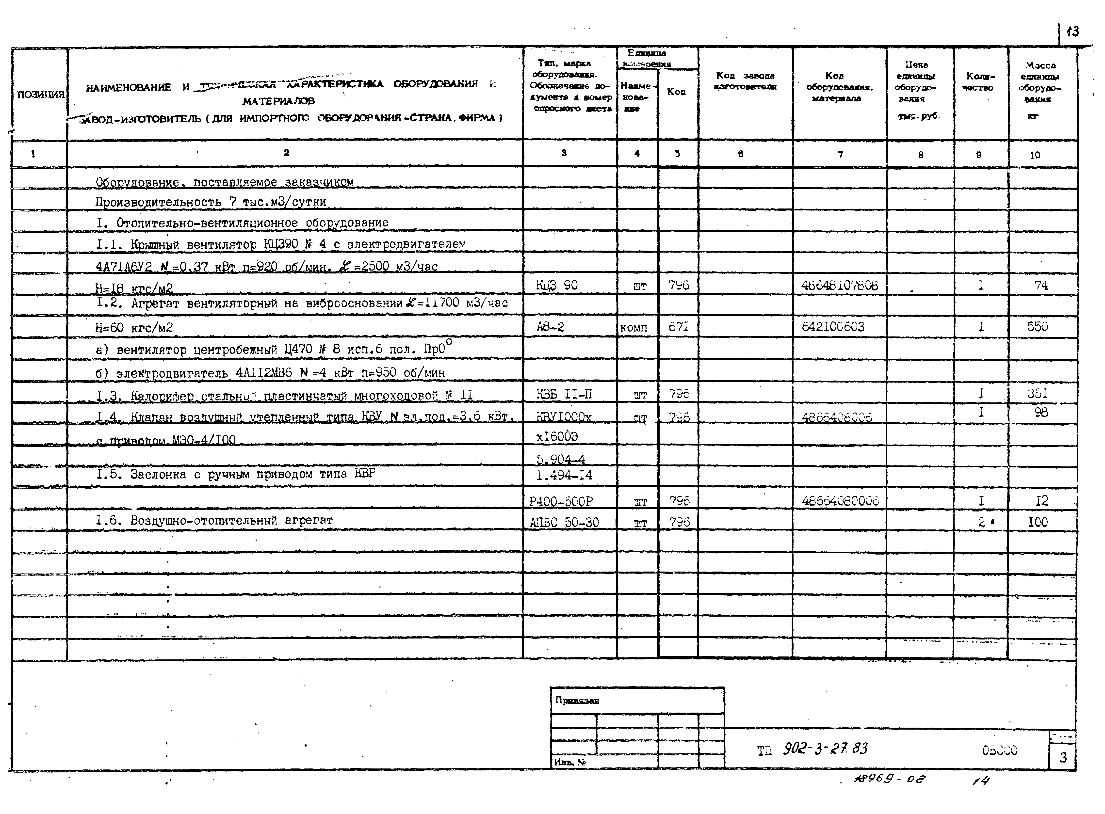 Типовой проект 902-3-27.83