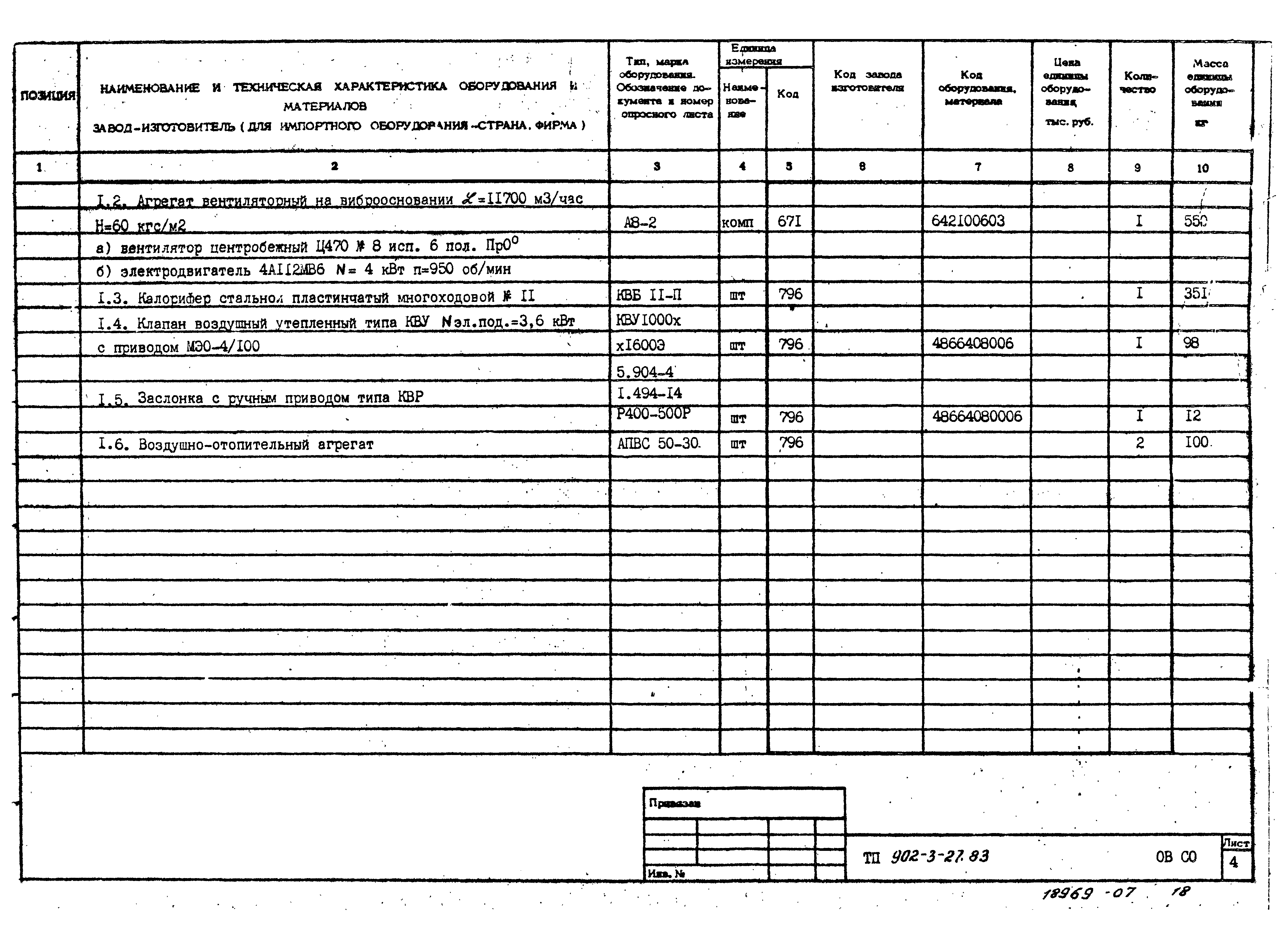 Типовой проект 902-3-27.83