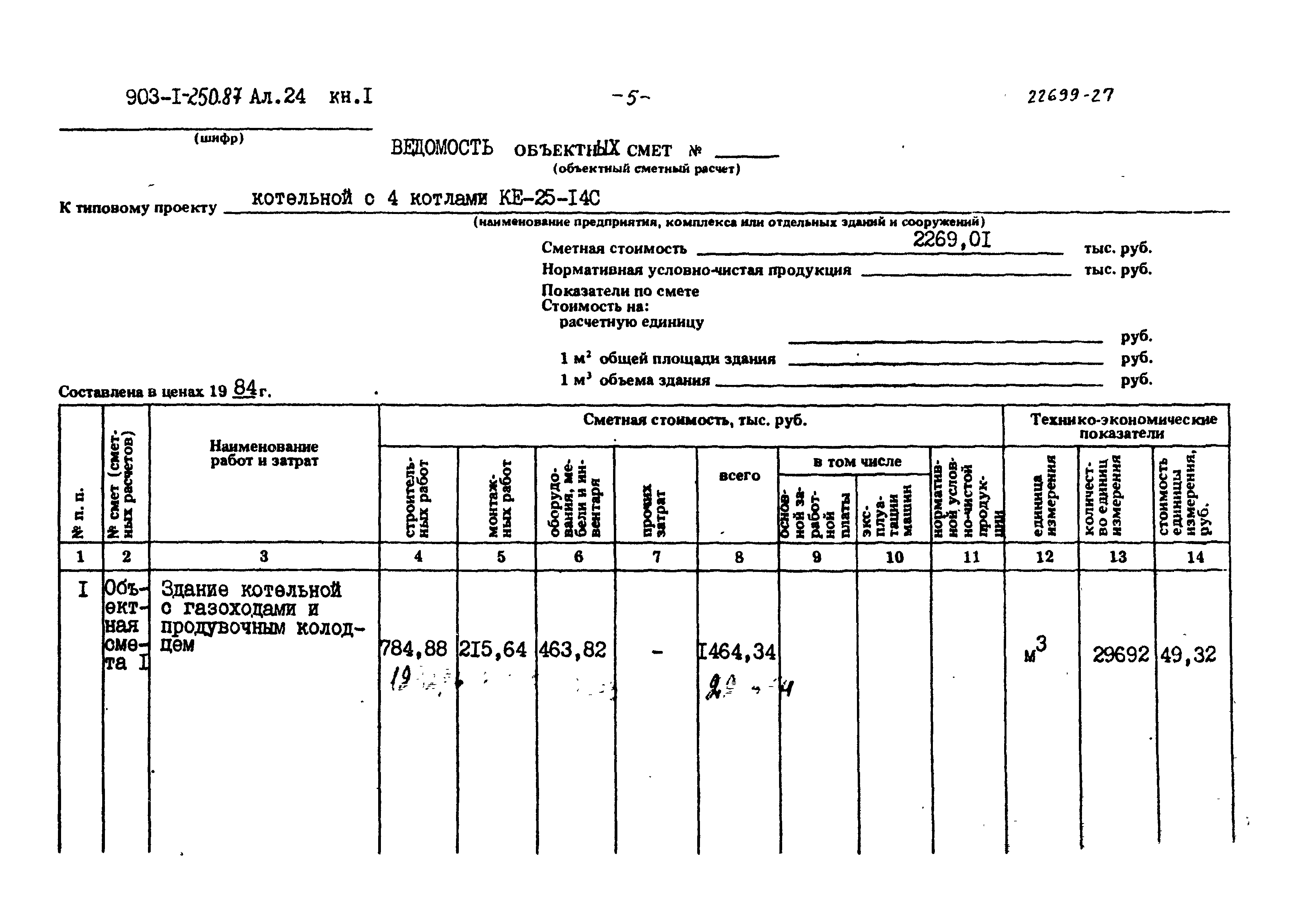 Типовой проект 903-1-250.87