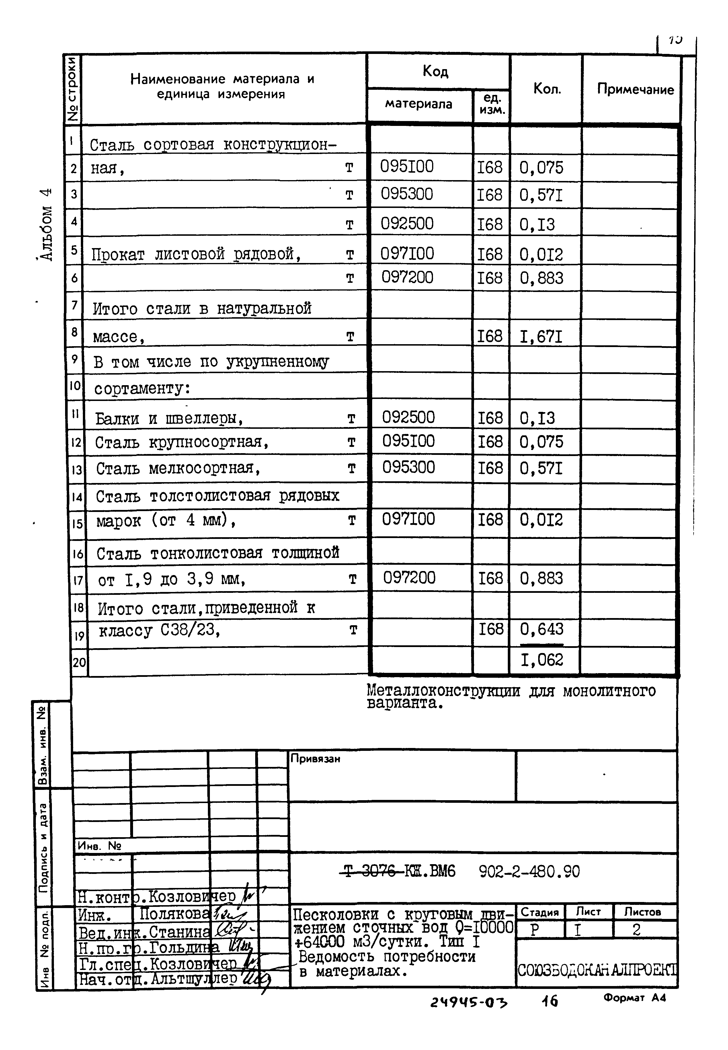 Типовой проект 902-2-480.90