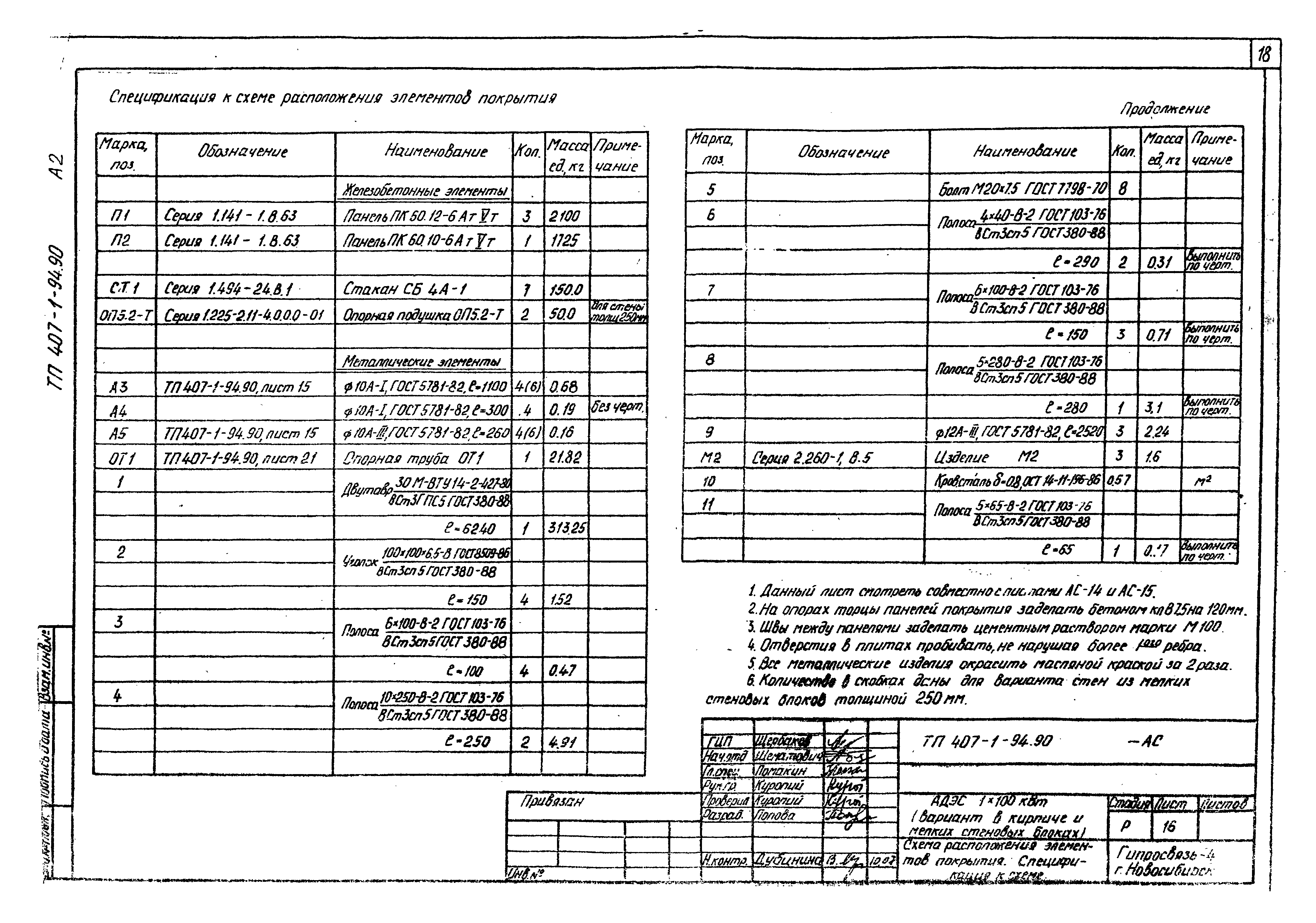 Типовой проект 407-1-94.90