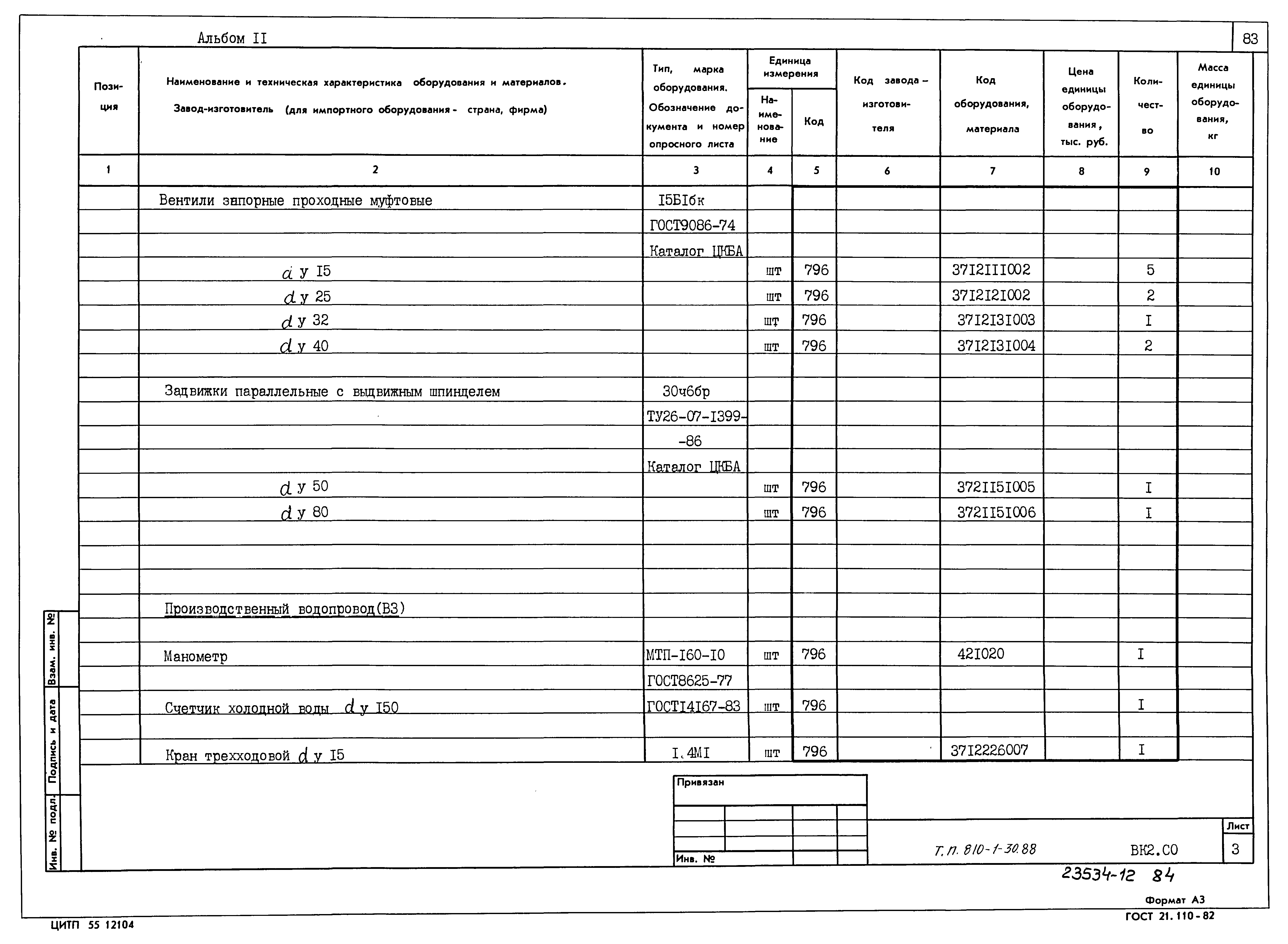 Типовой проект 810-1-30.88