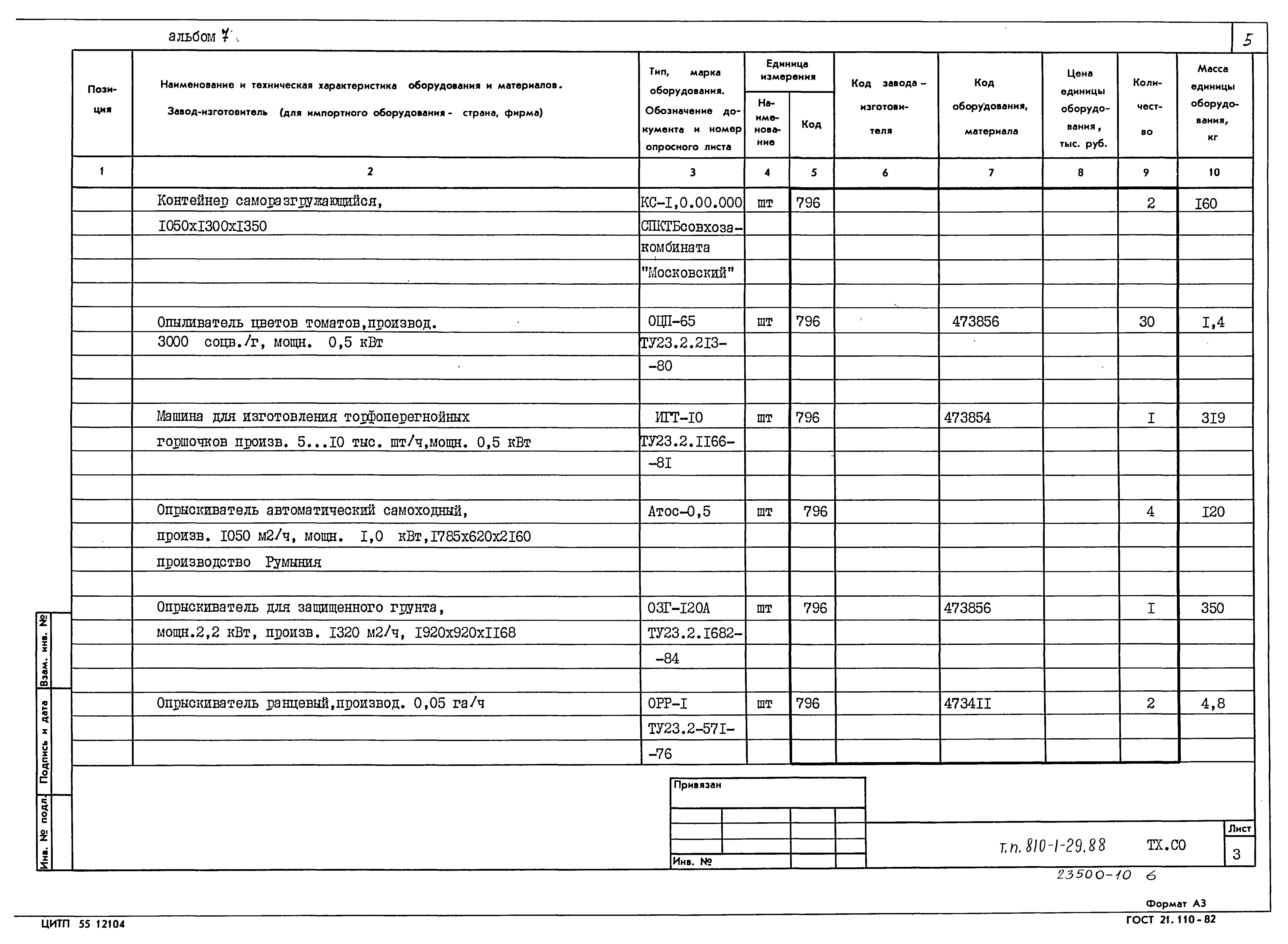 Типовой проект 810-1-29.88