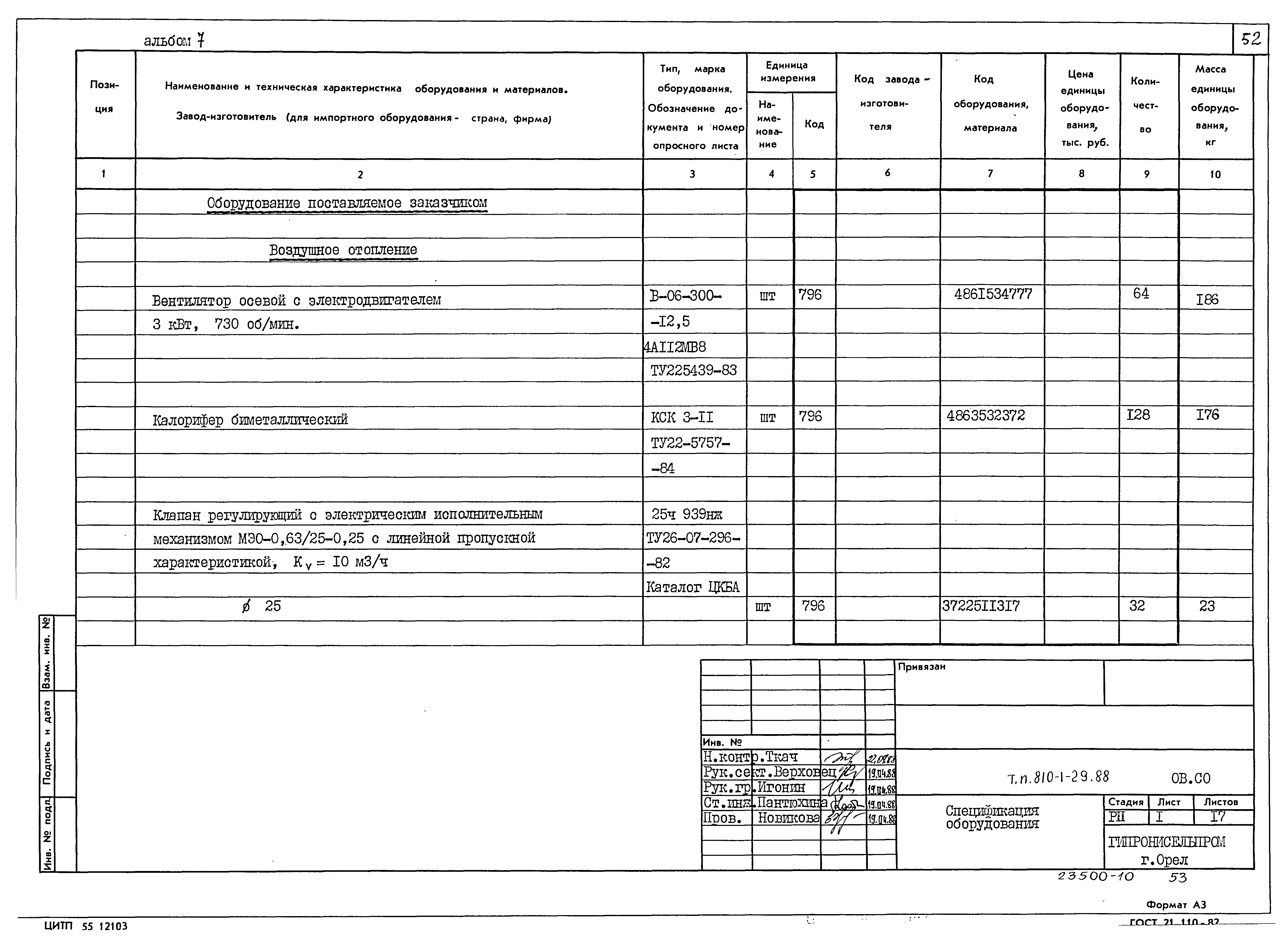 Типовой проект 810-1-29.88