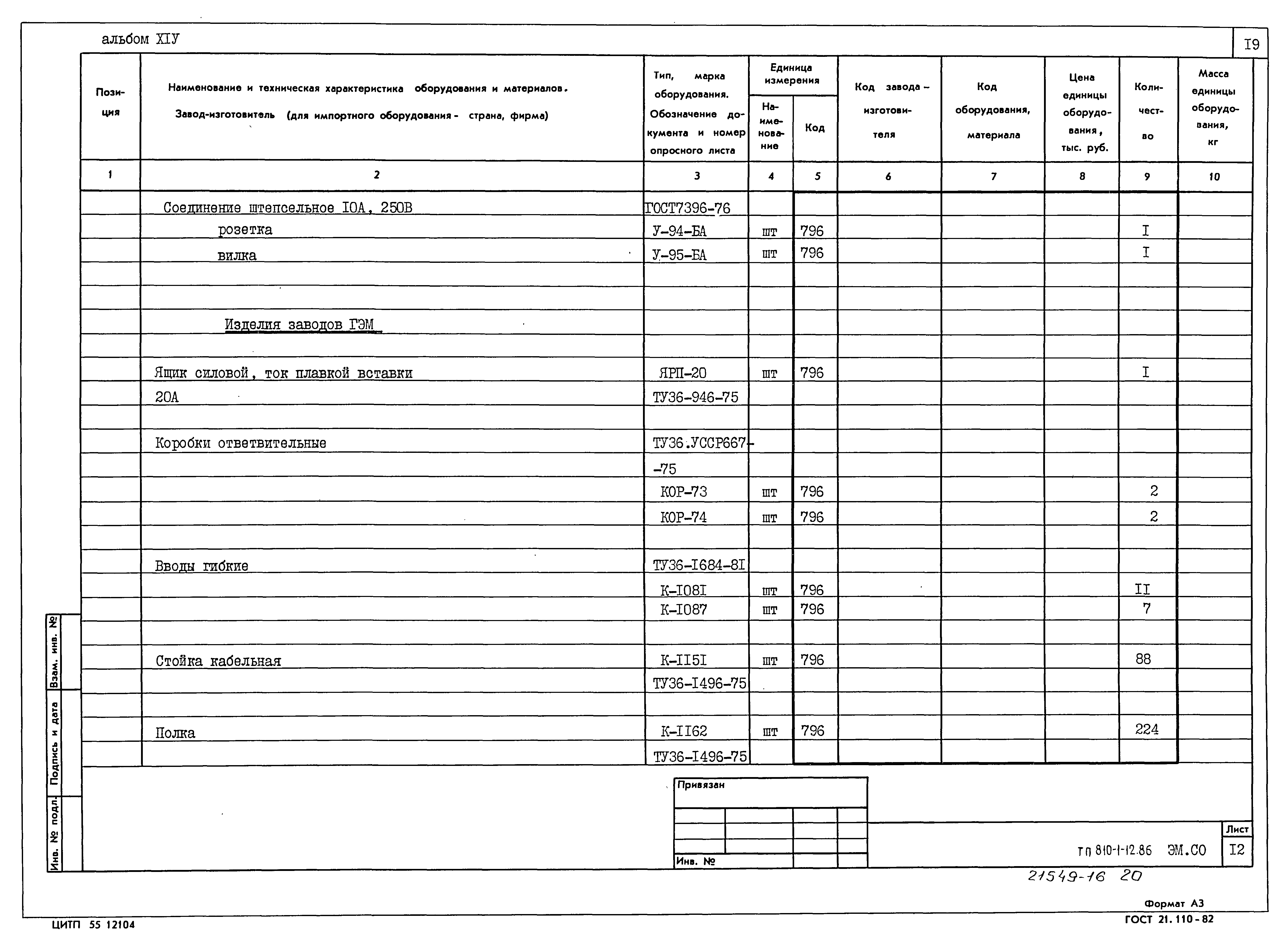 Типовой проект 810-1-12.86