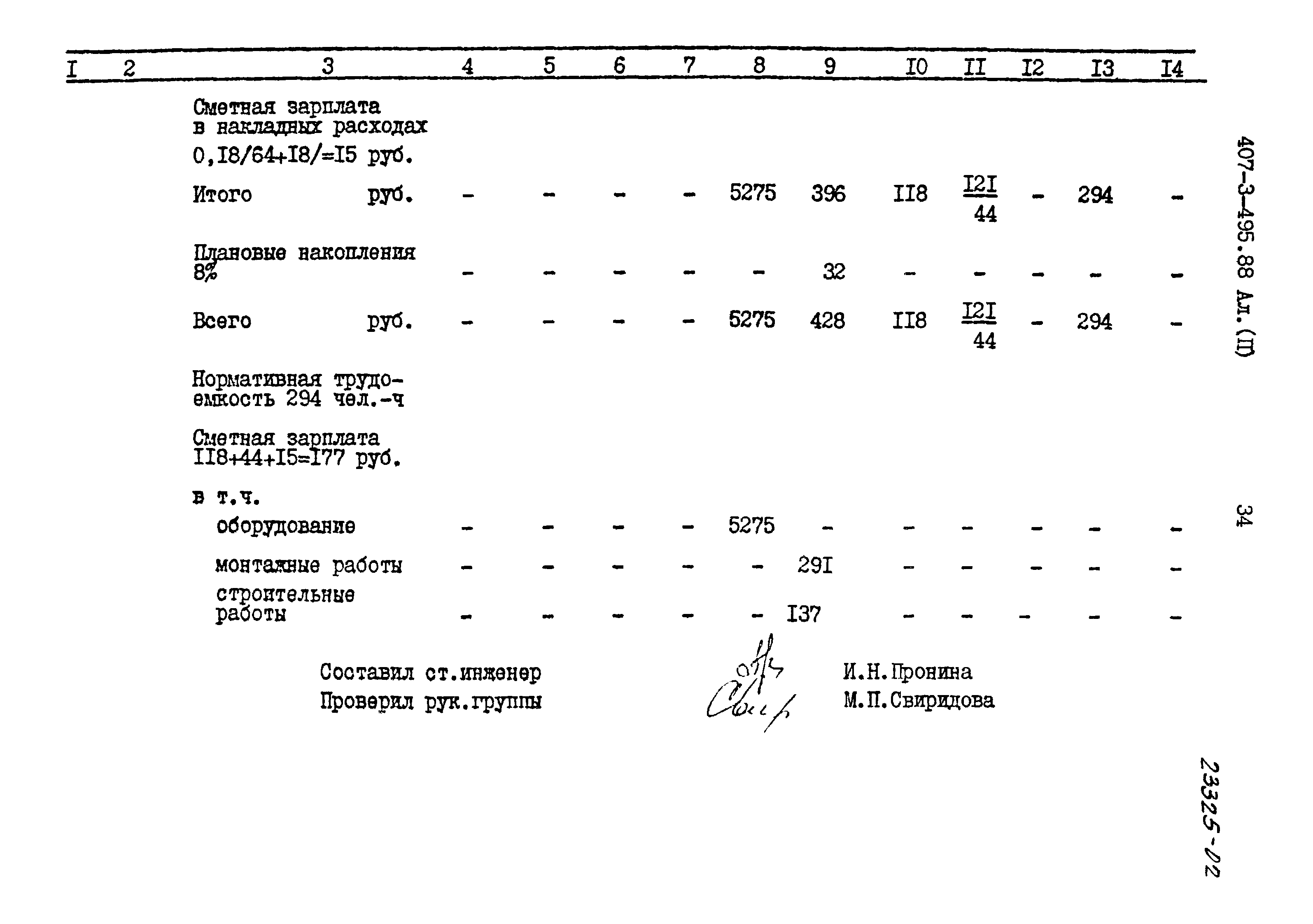 Типовой проект 407-3-495.88