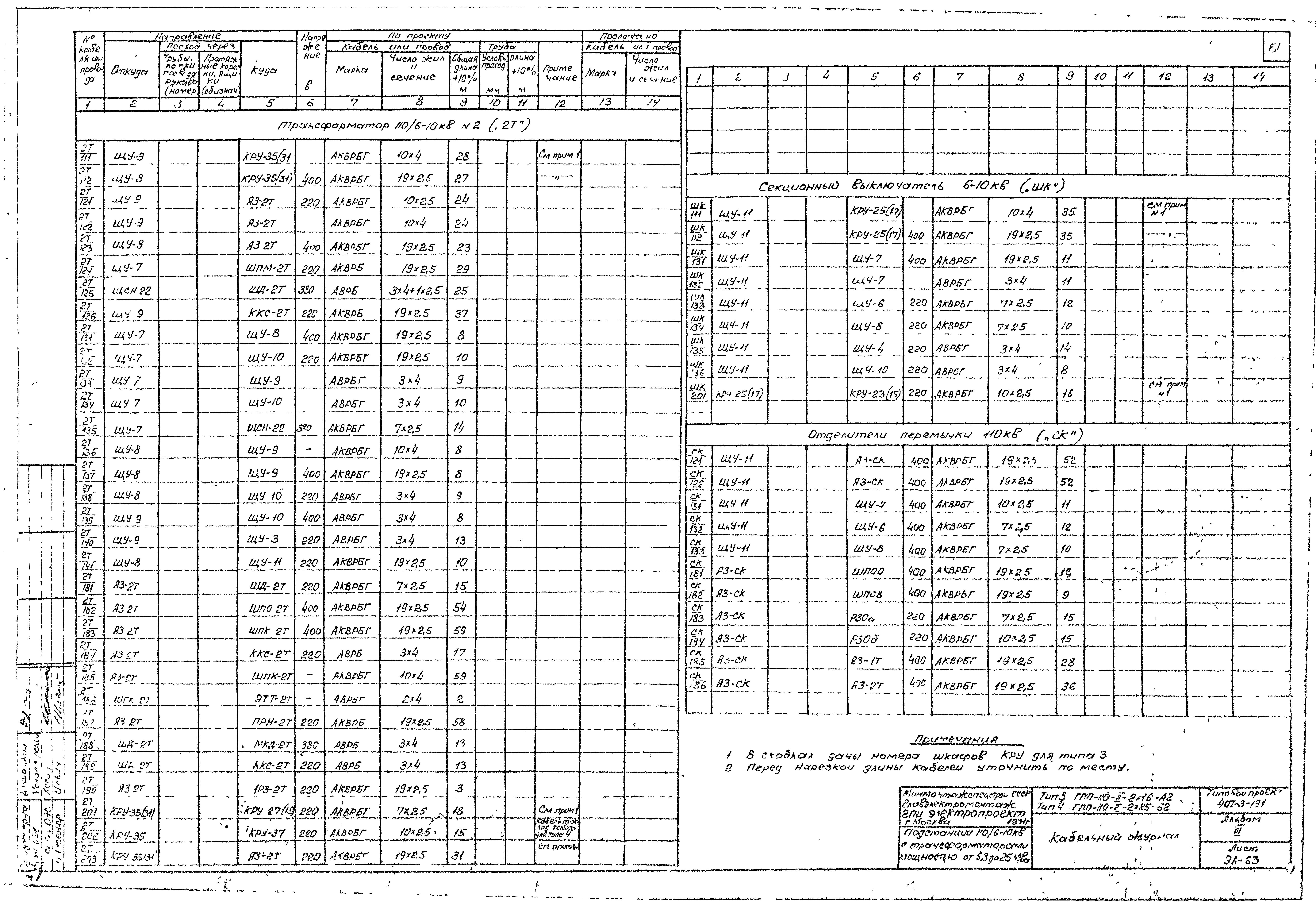 Типовой проект 407-3-191