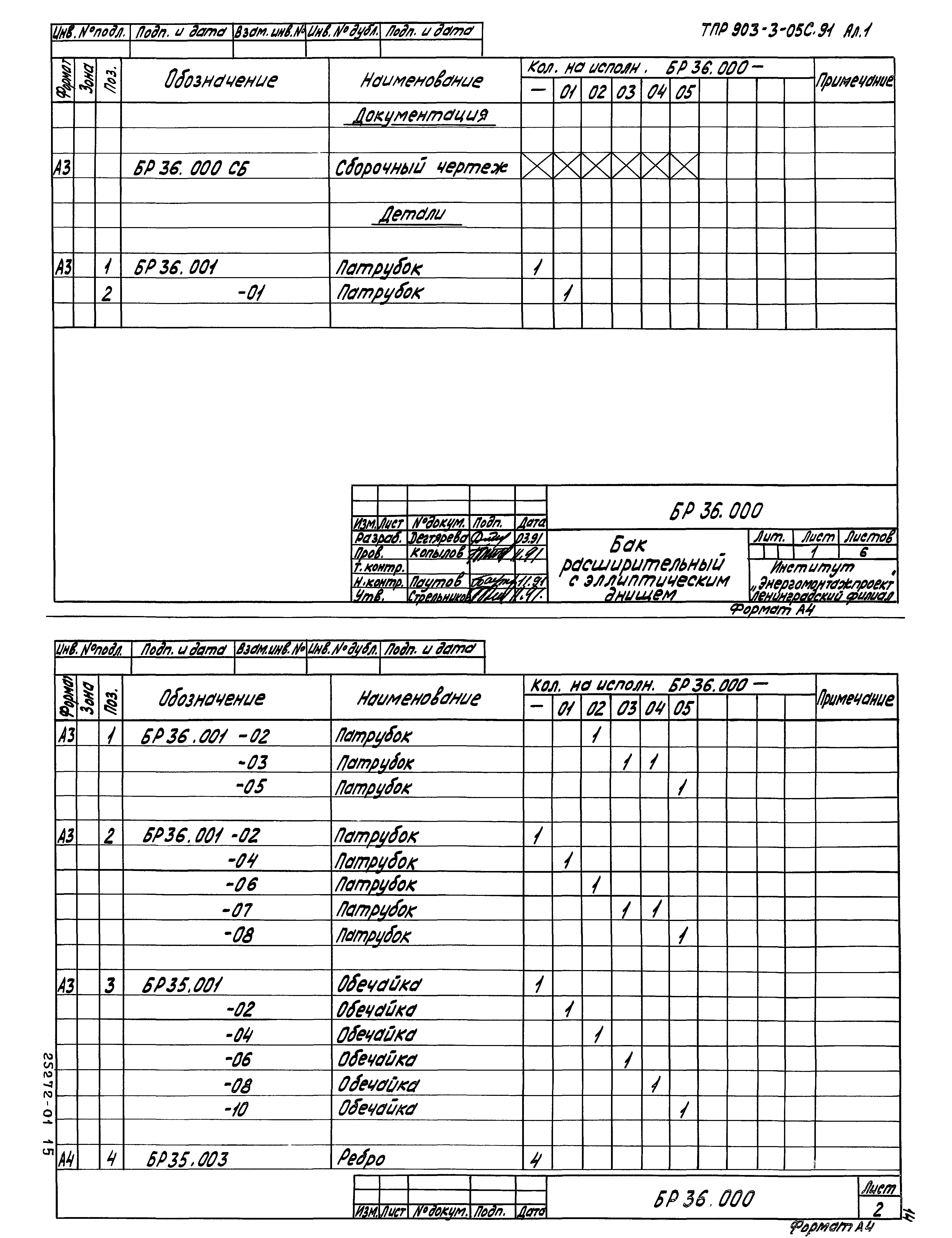 Типовые проектные решения 903-3-05с.91