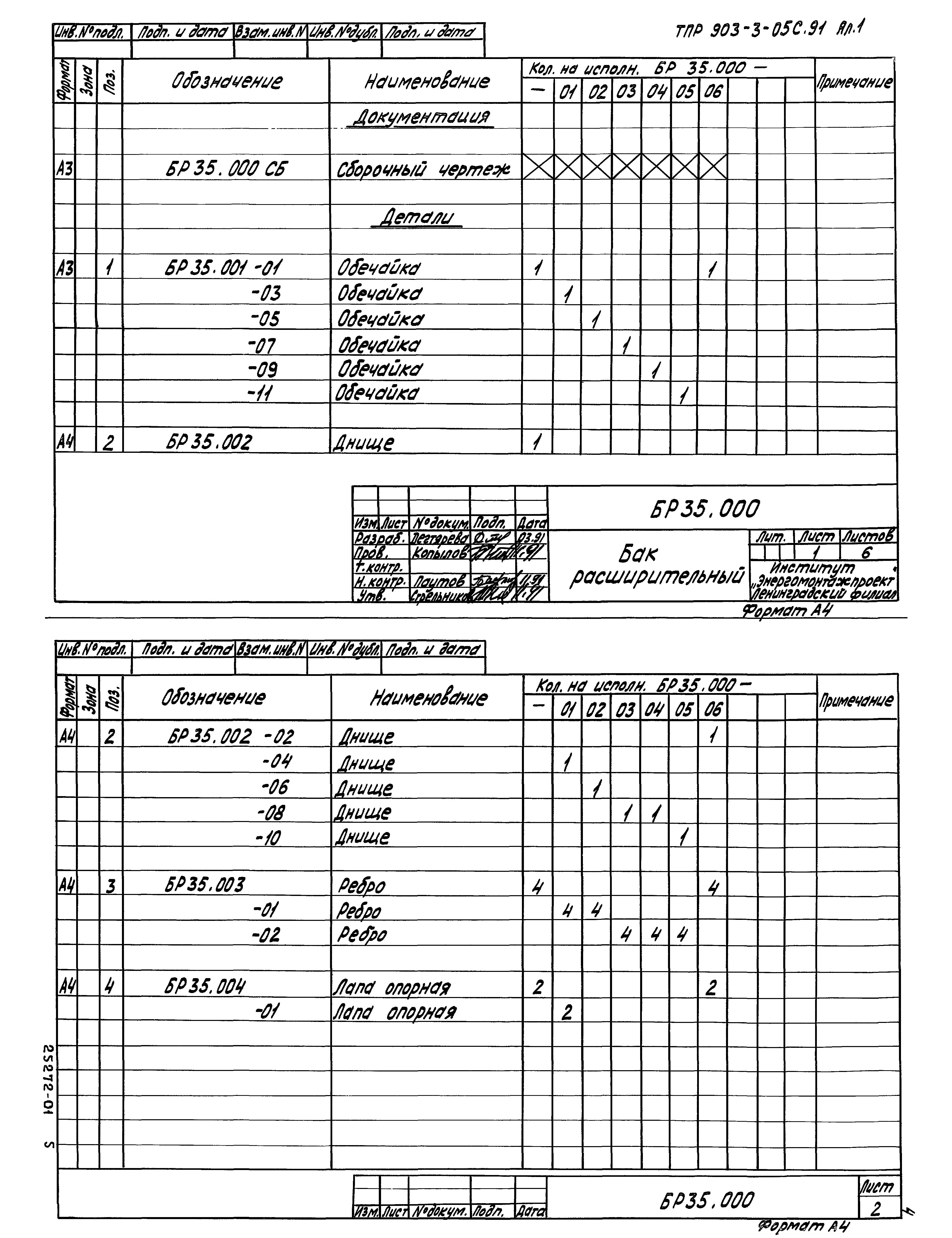 Типовые проектные решения 903-3-05с.91