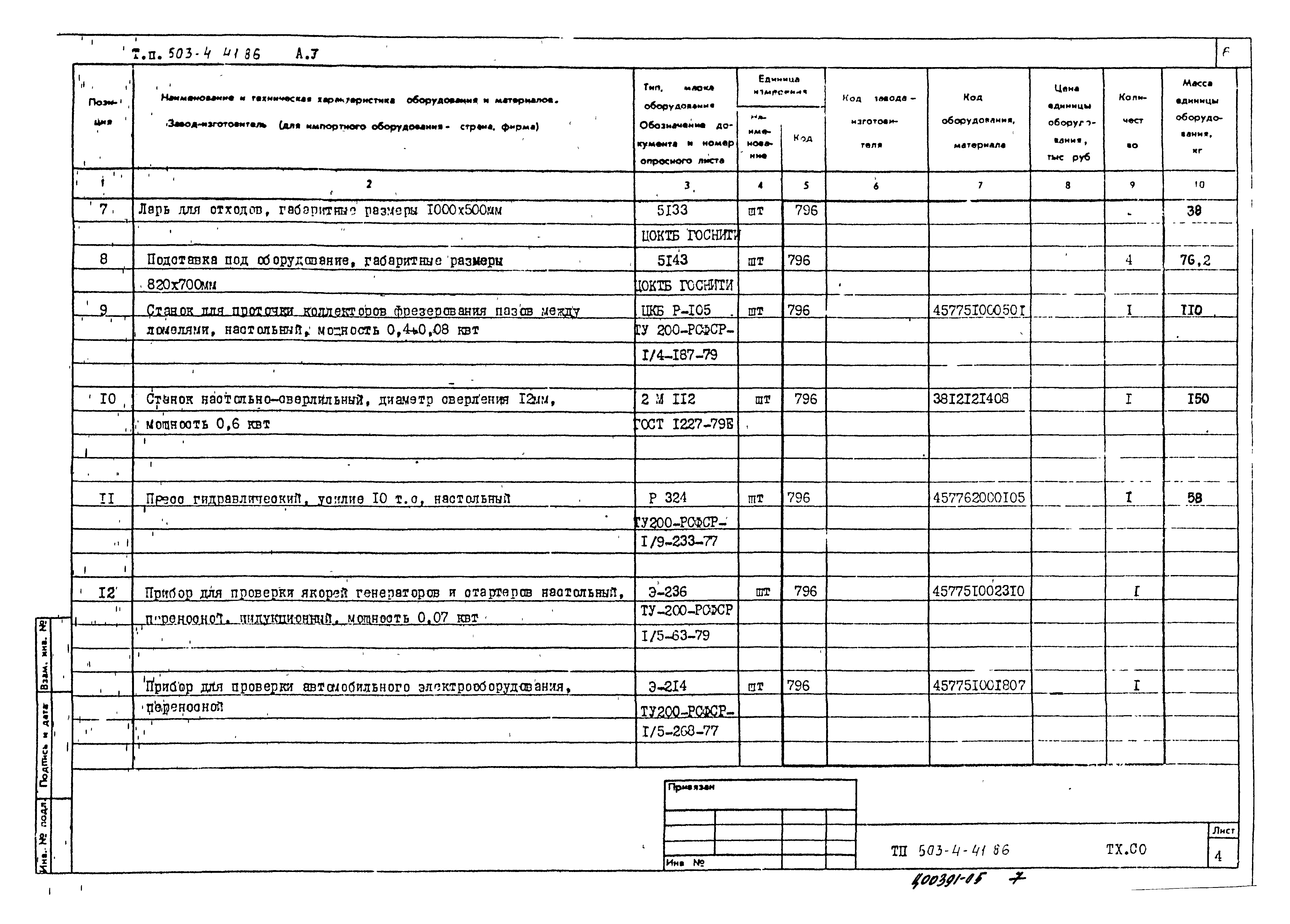 Типовой проект 503-4-41.86