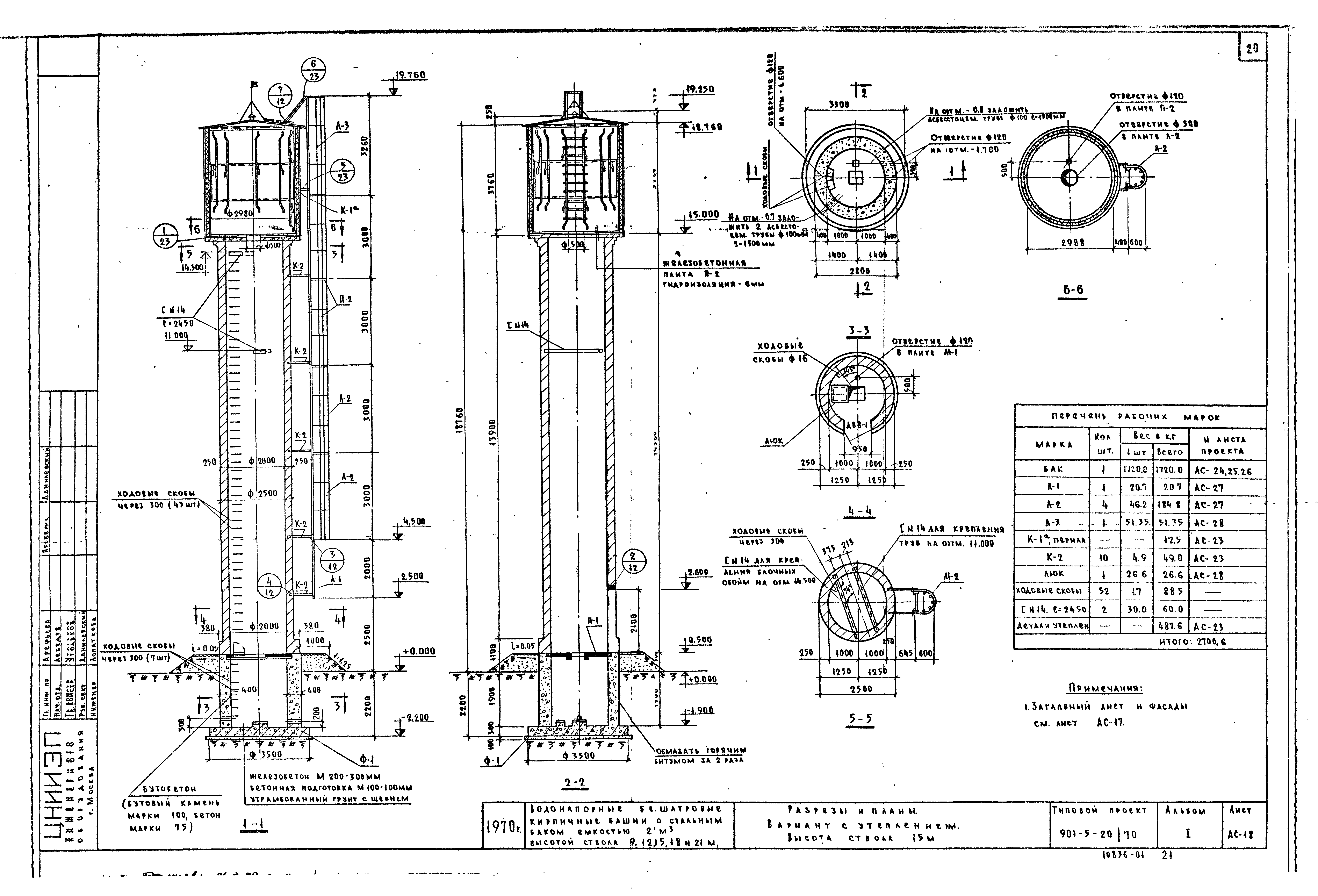 Типовой проект 901-5-20/70