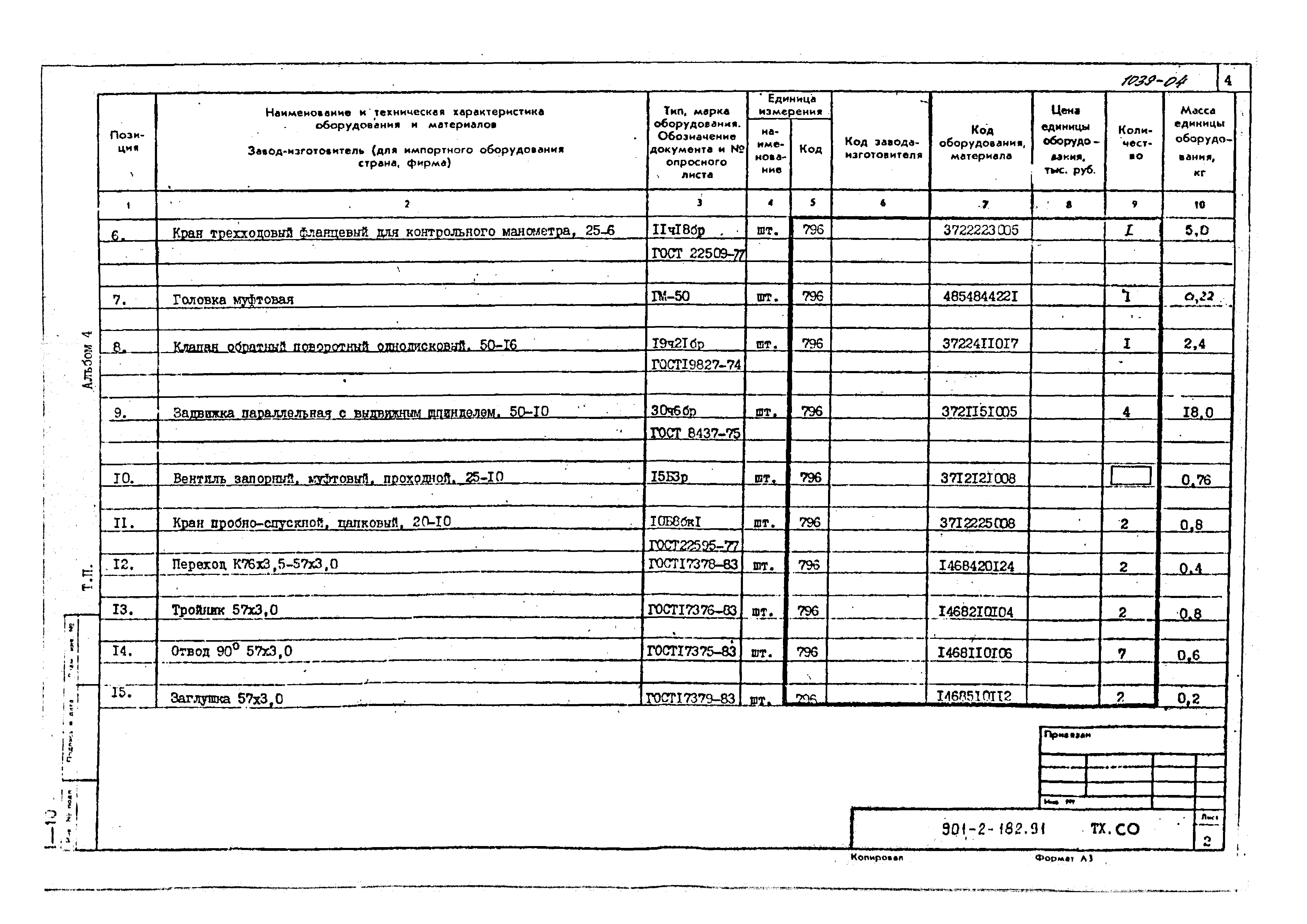 Типовой проект 901-2-182.91