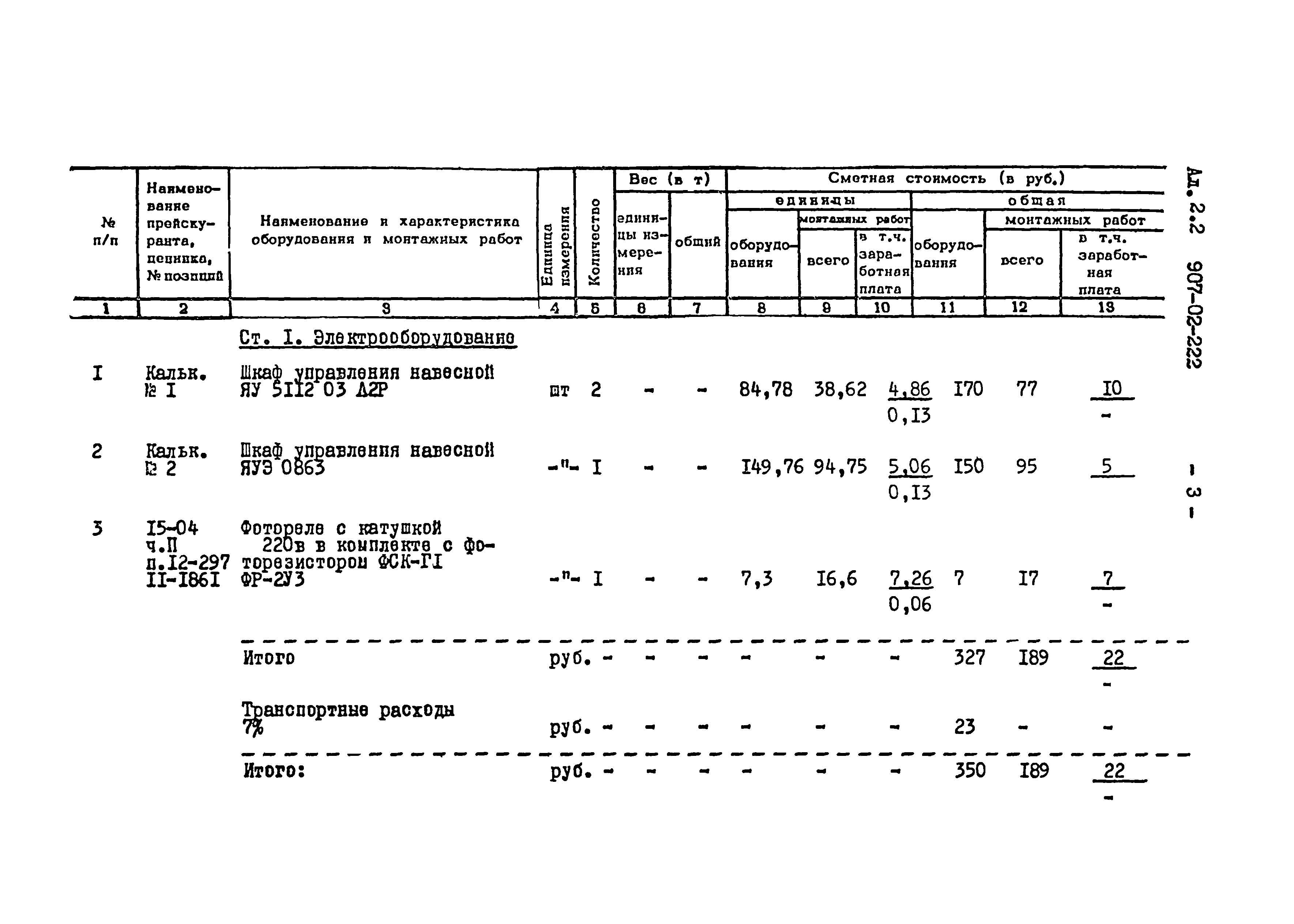 Типовые проектные решения 907-02-222