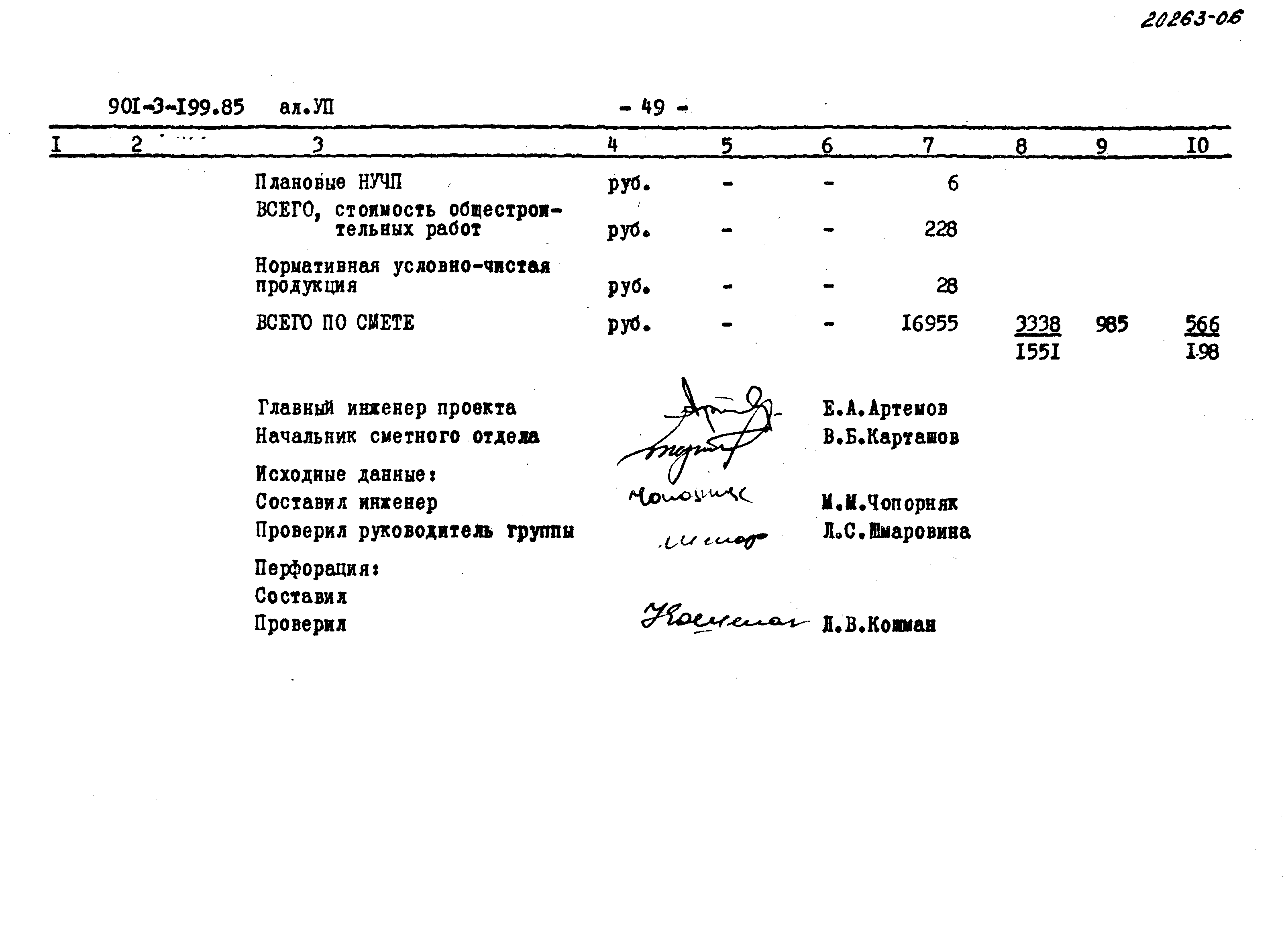 Типовой проект 901-3-199.85