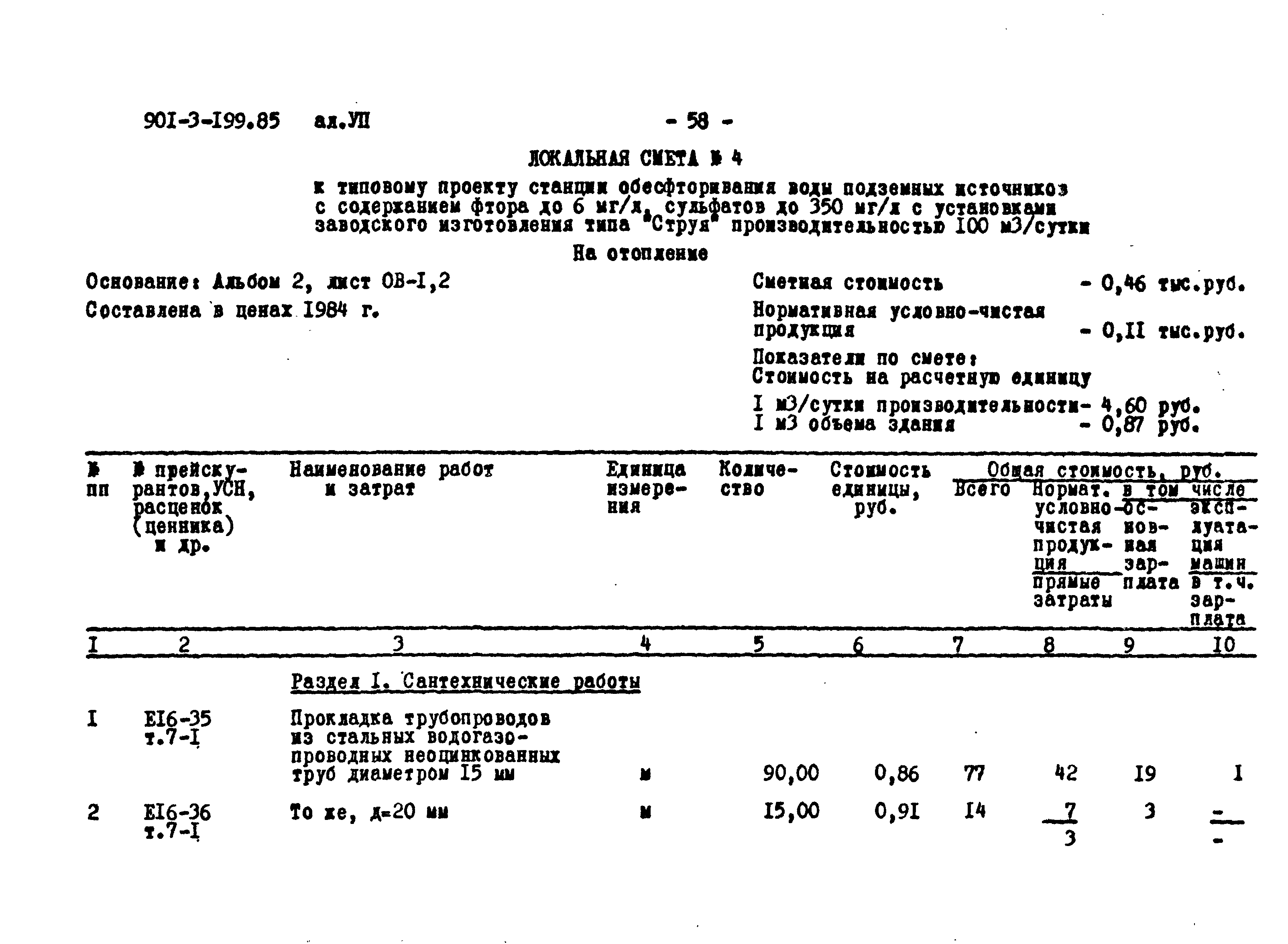 Типовой проект 901-3-199.85