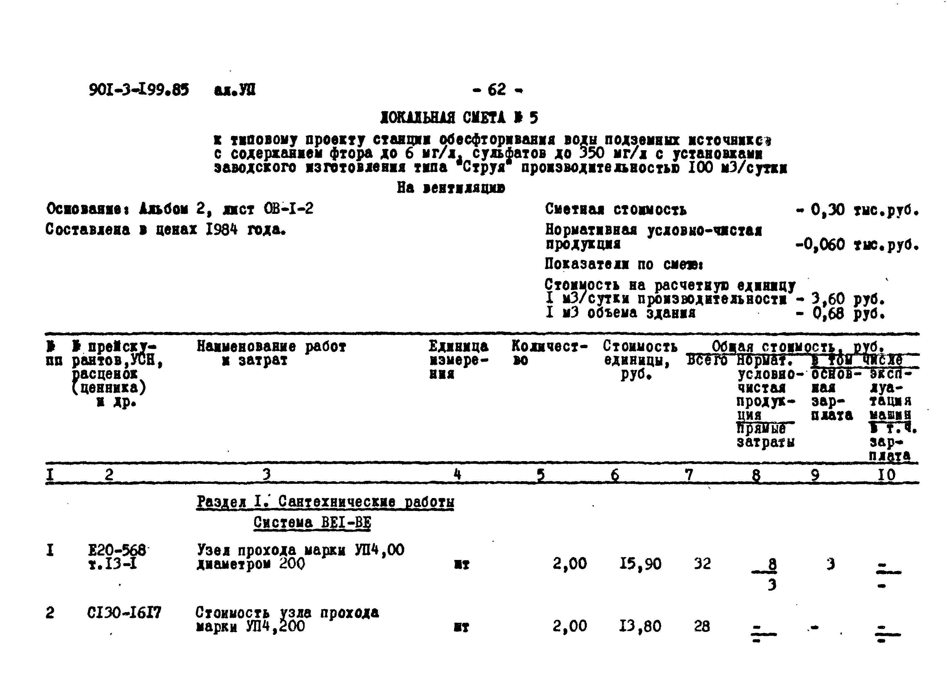 Типовой проект 901-3-199.85