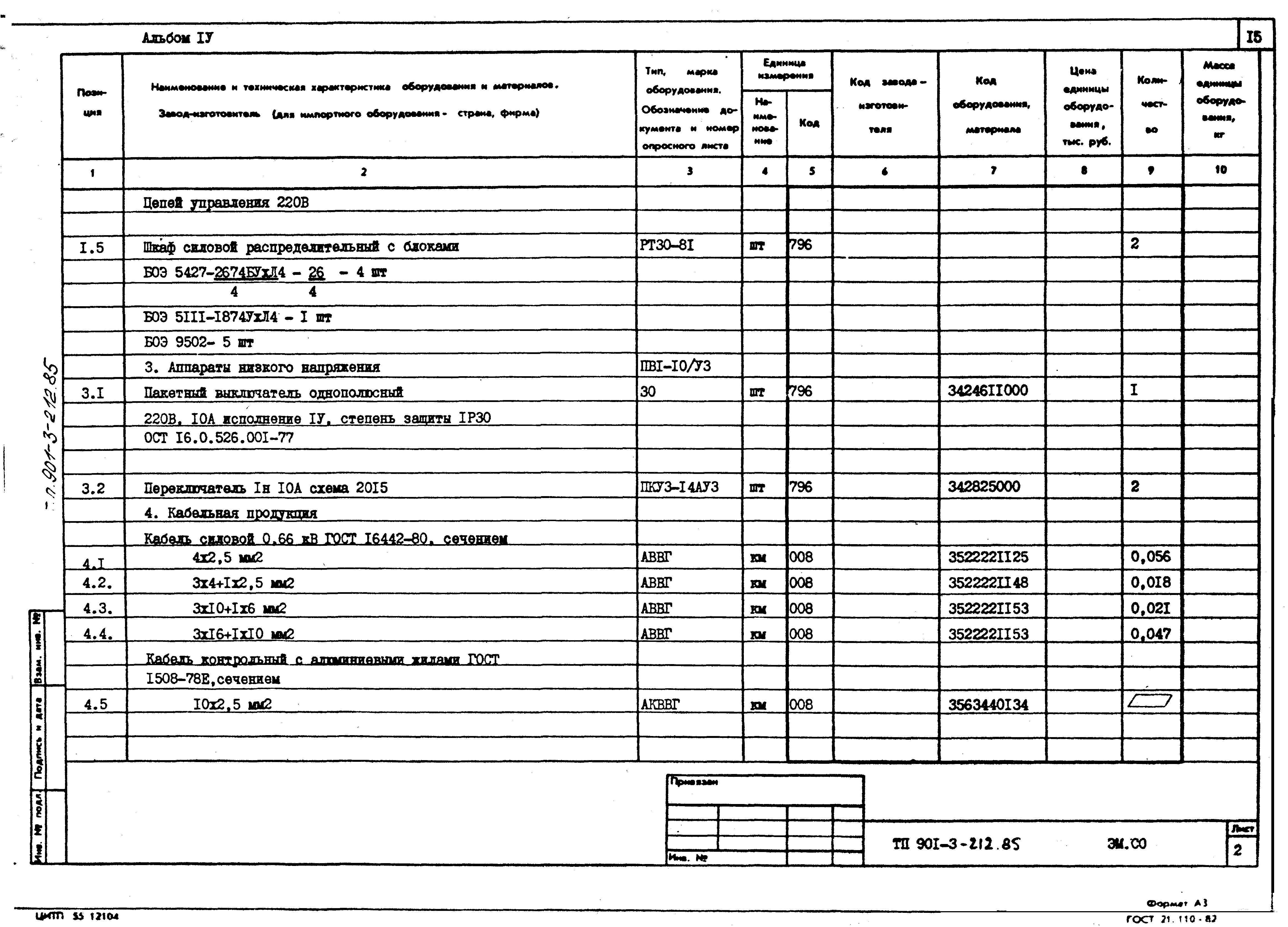 Типовой проект 901-3-212.85