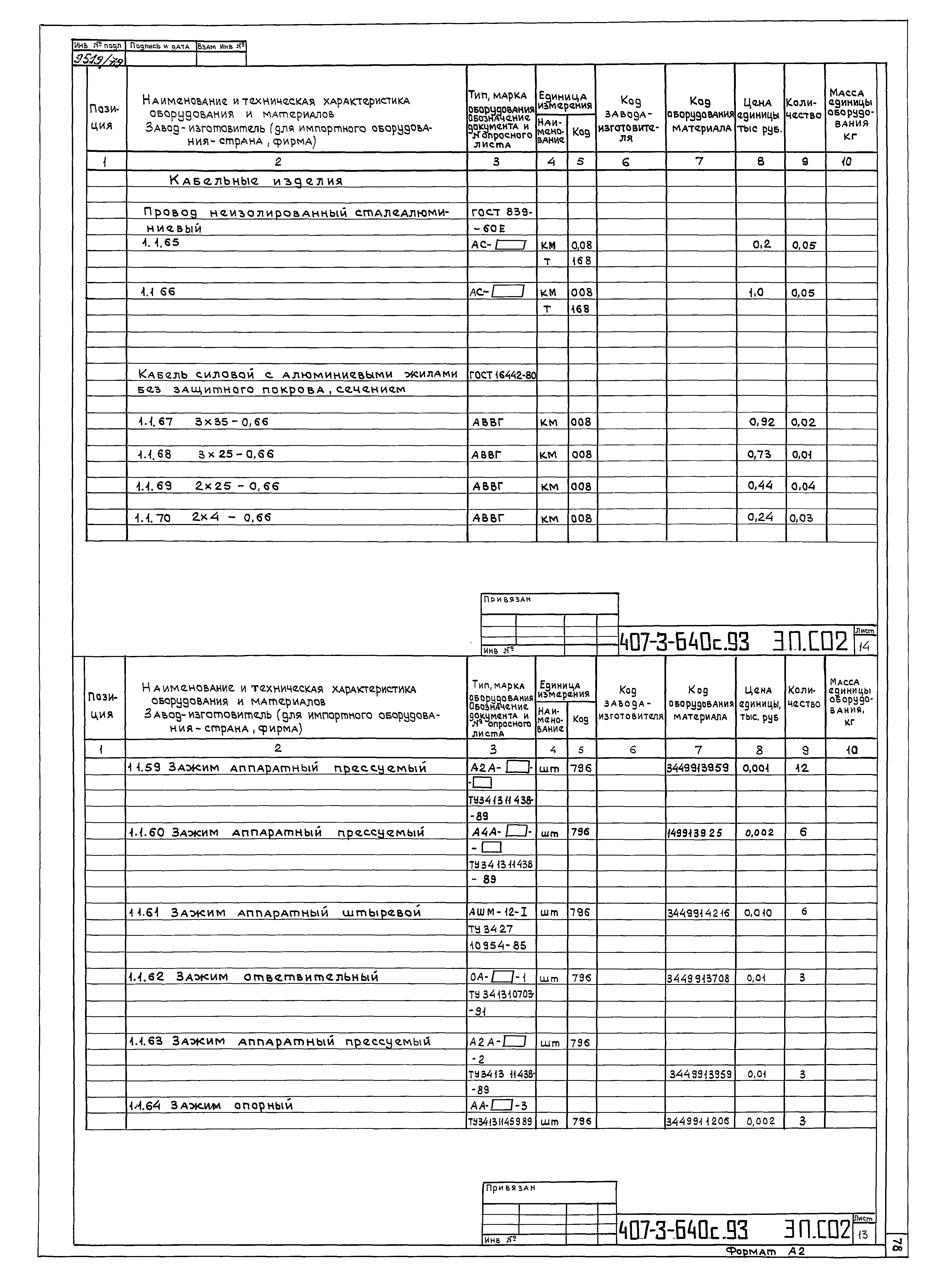 Типовой проект 407-3-640с.93