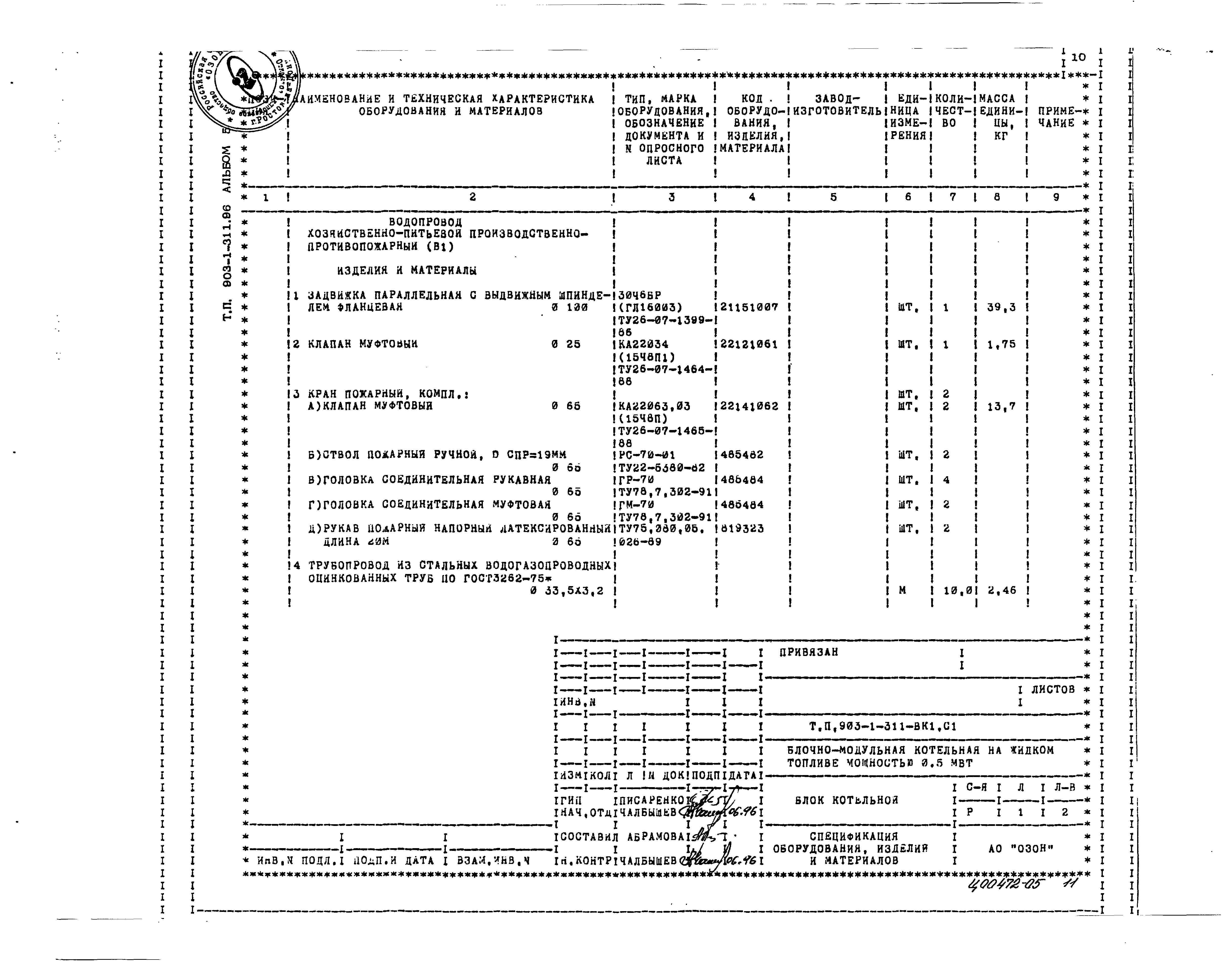 Типовой проект 903-1-311.96