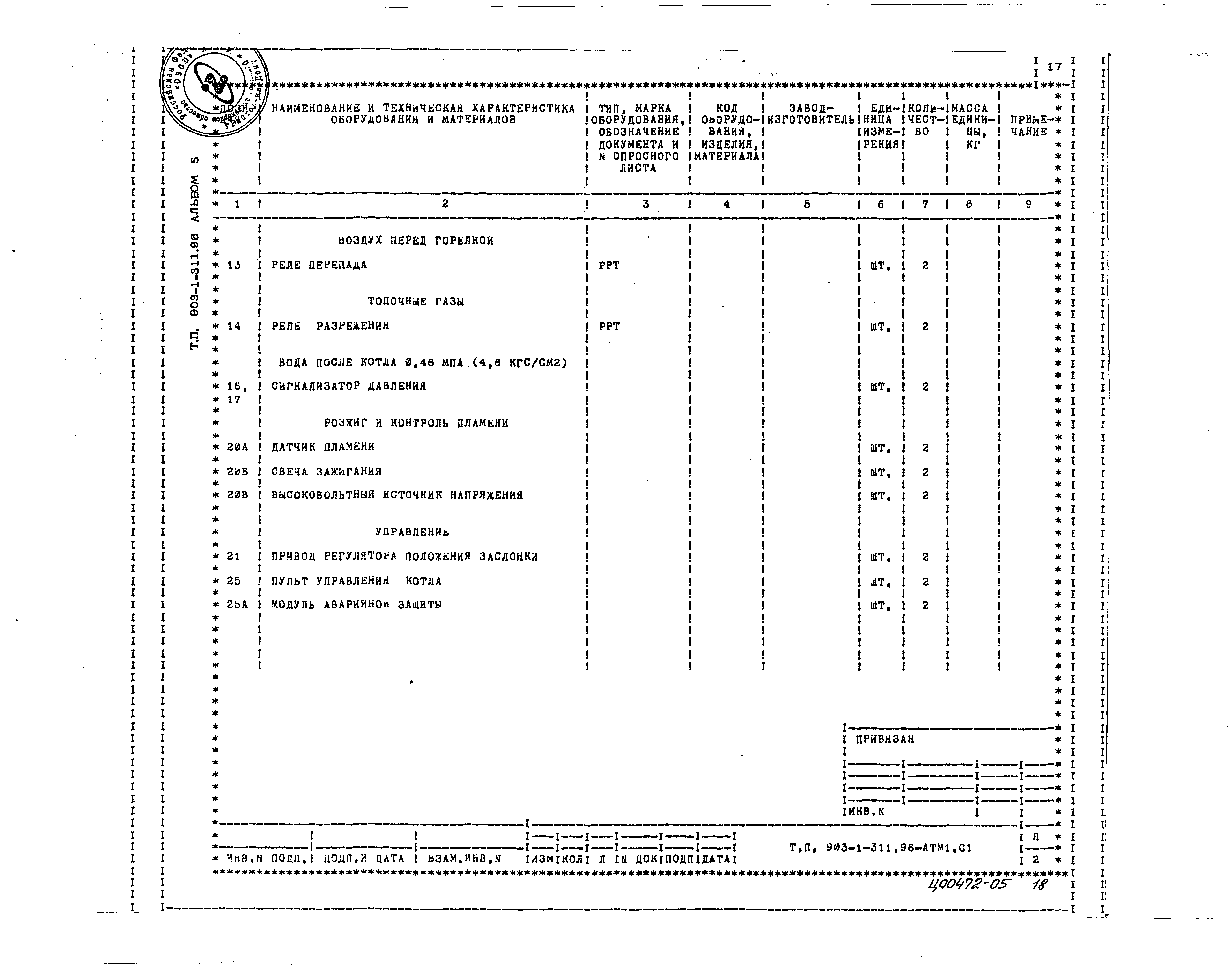 Типовой проект 903-1-311.96