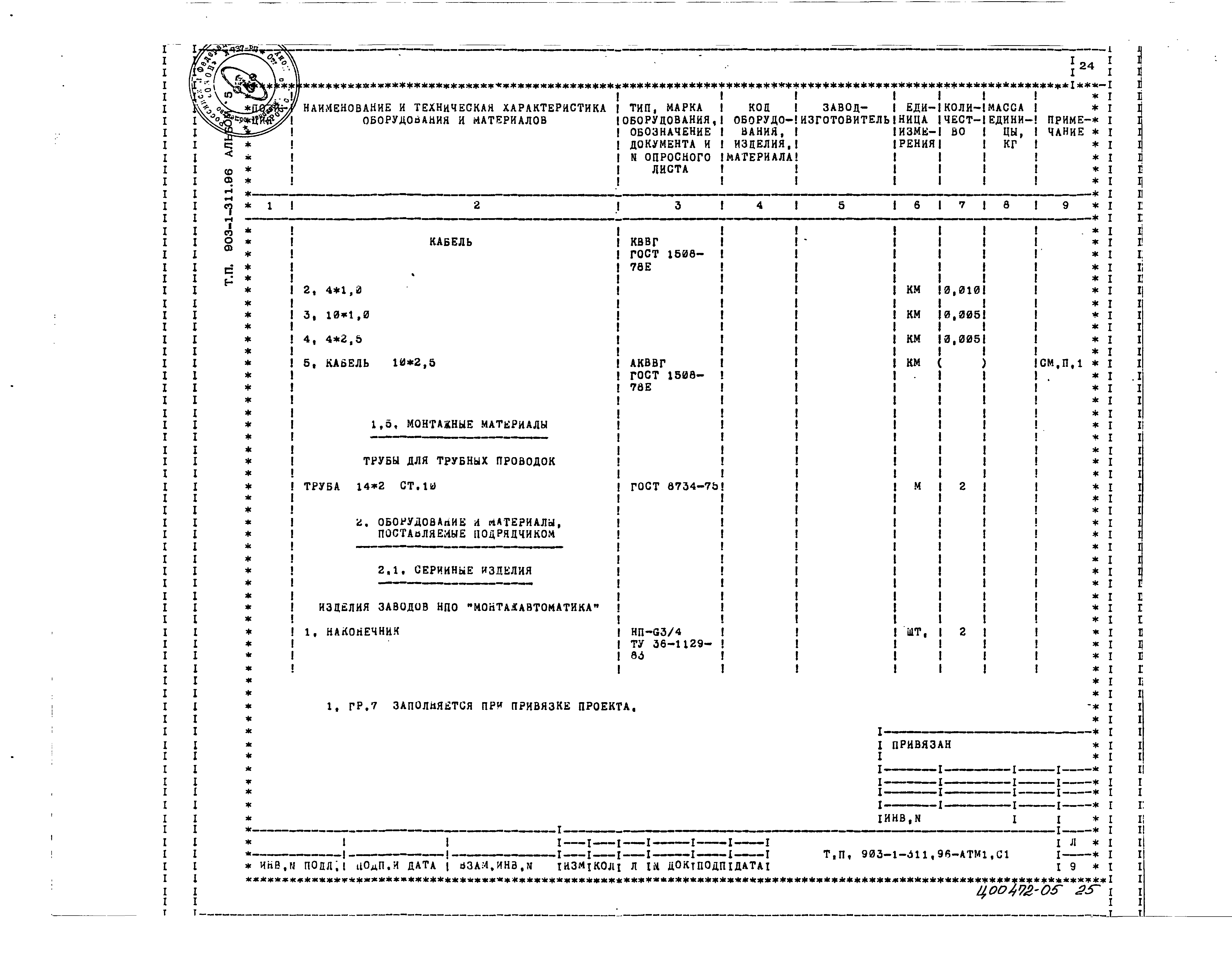 Типовой проект 903-1-311.96