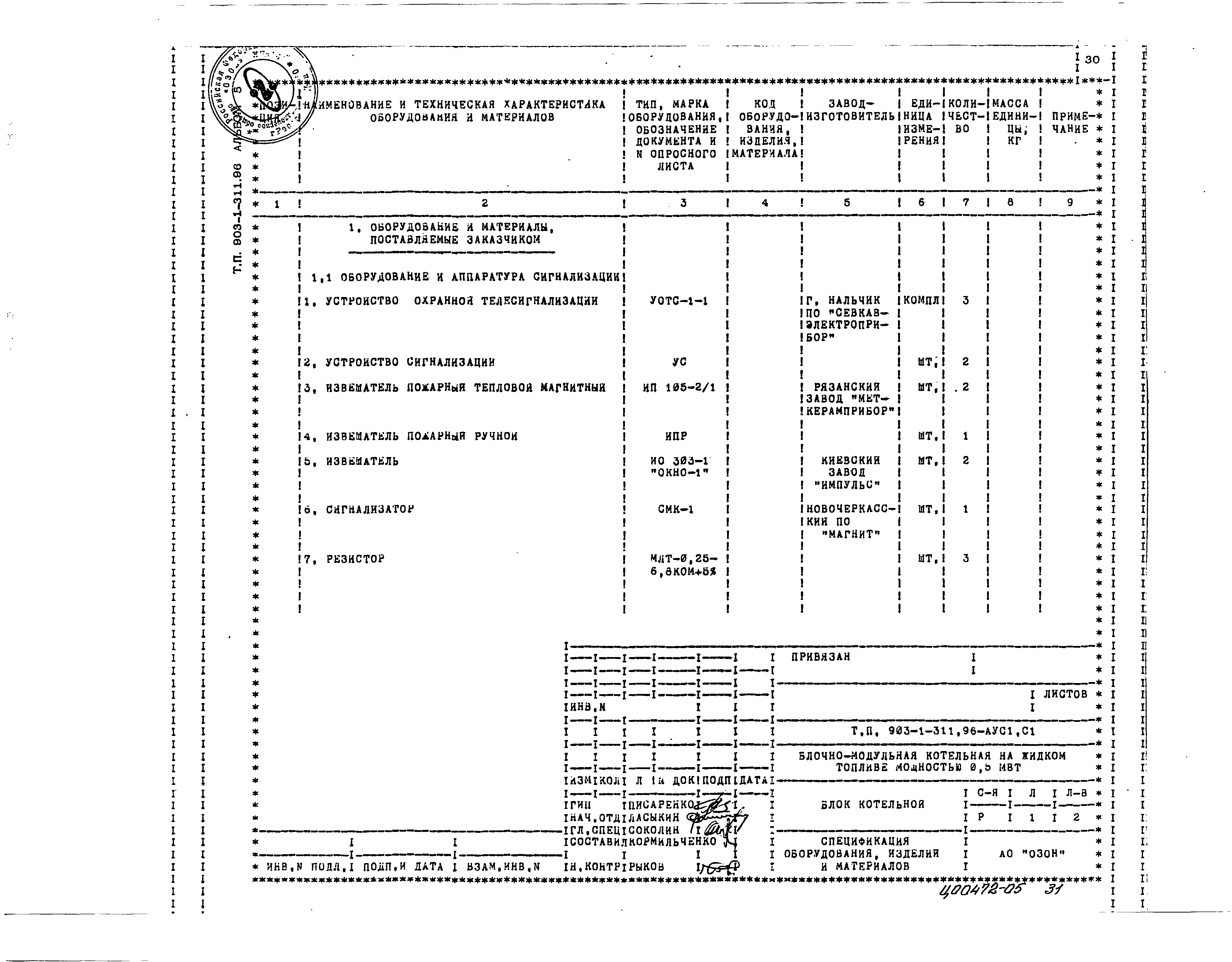 Типовой проект 903-1-311.96