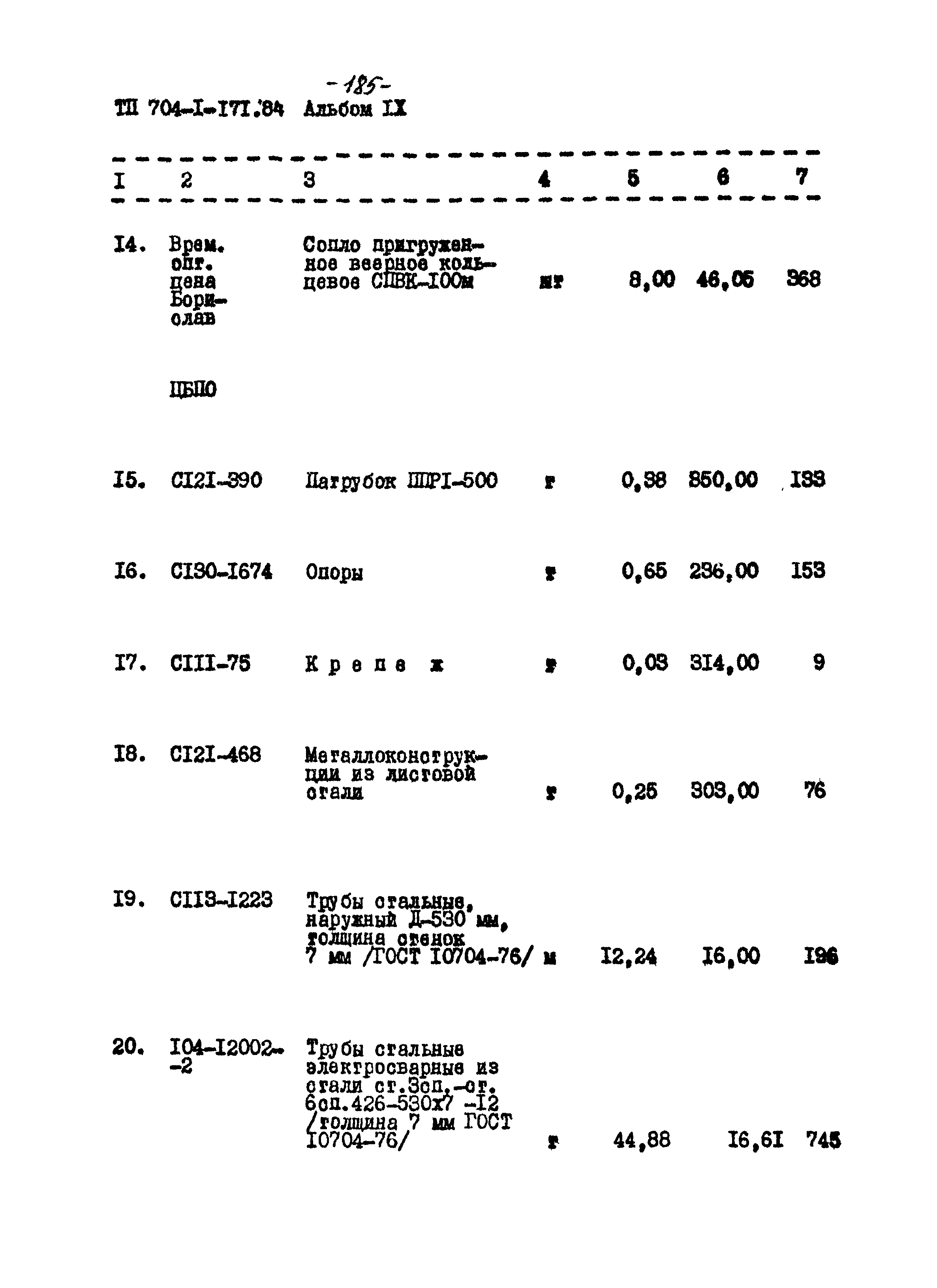 Типовой проект 704-1-171.84