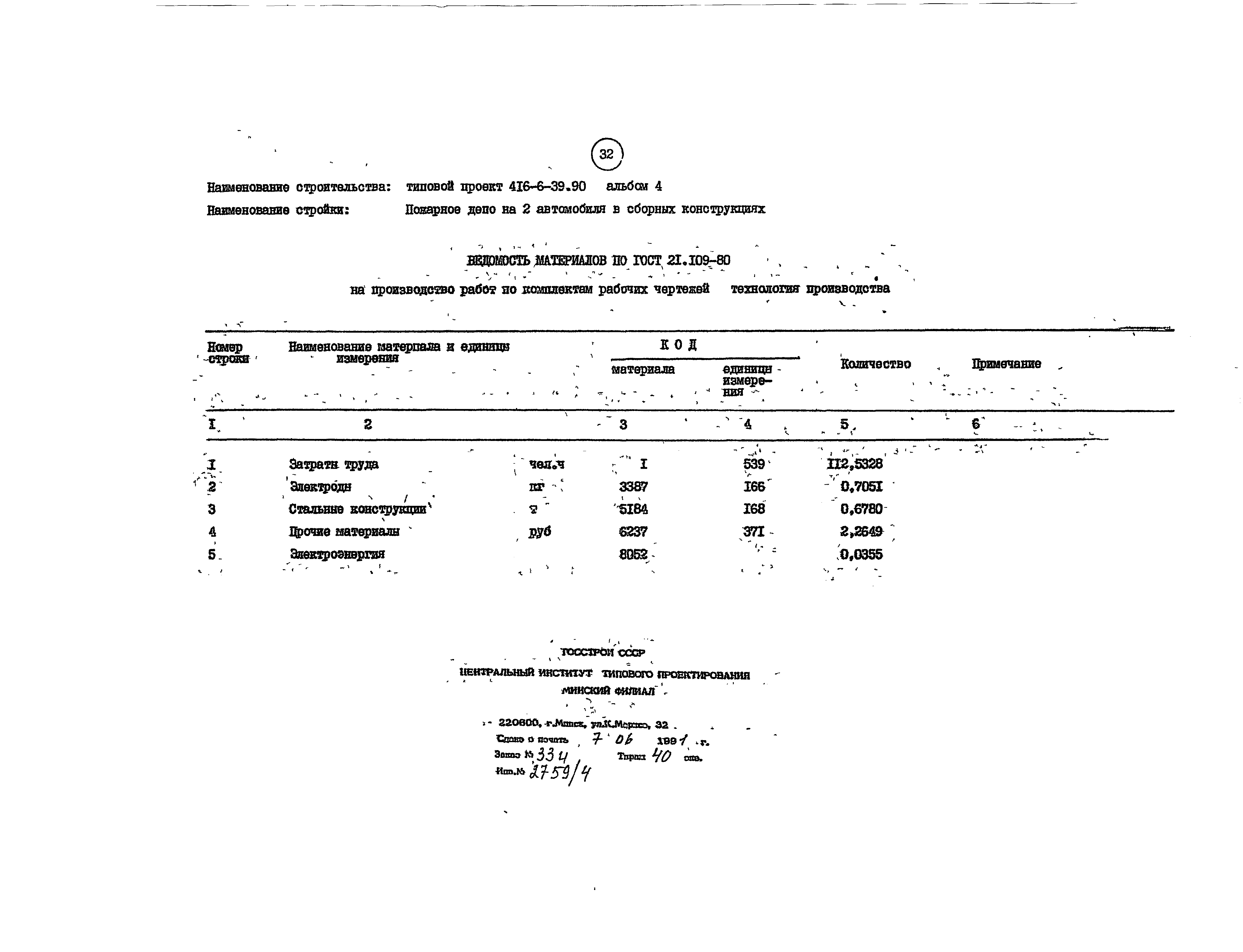 Типовой проект 416-6-39.90