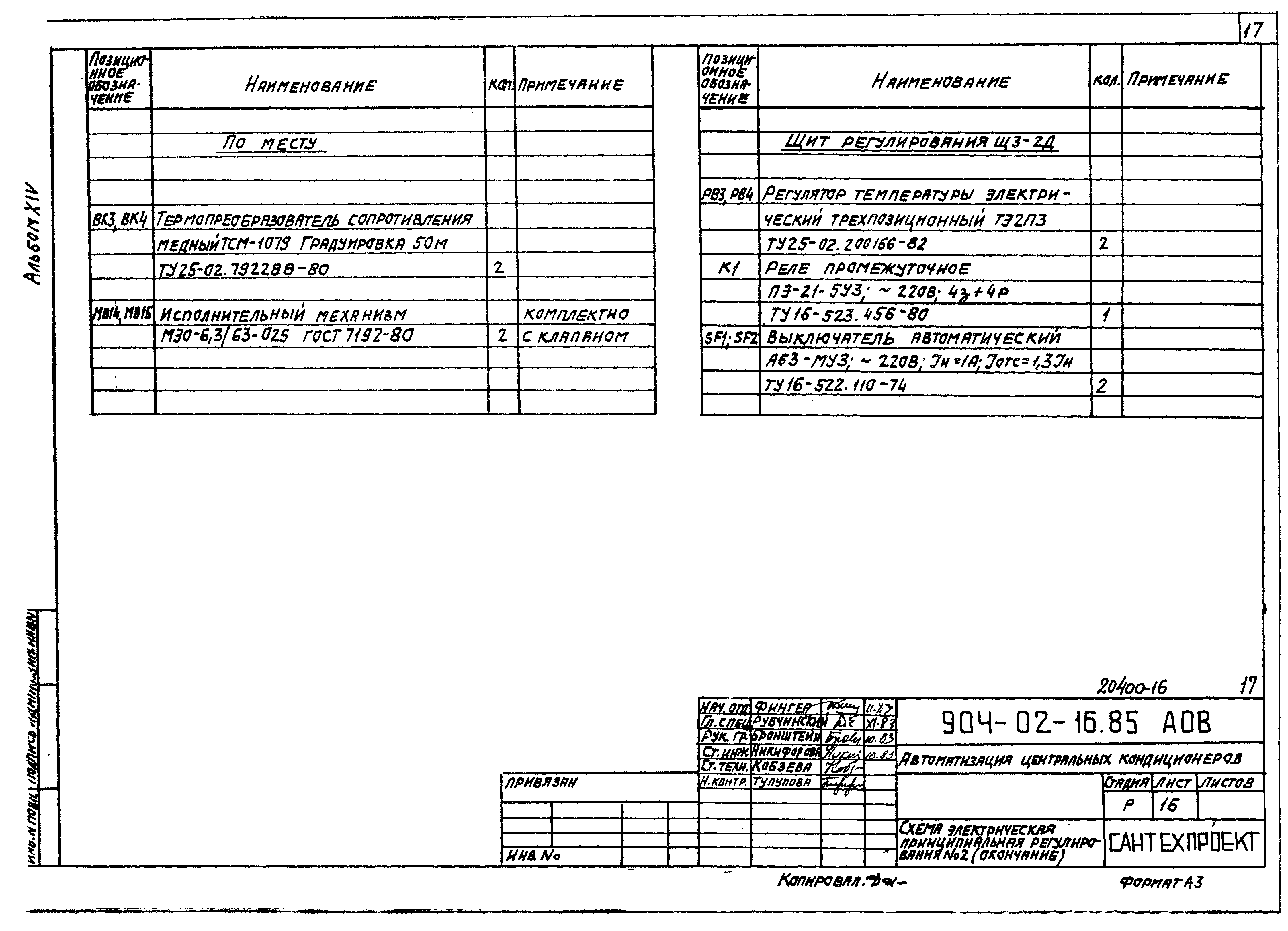 Типовые проектные решения 904-02-16.85