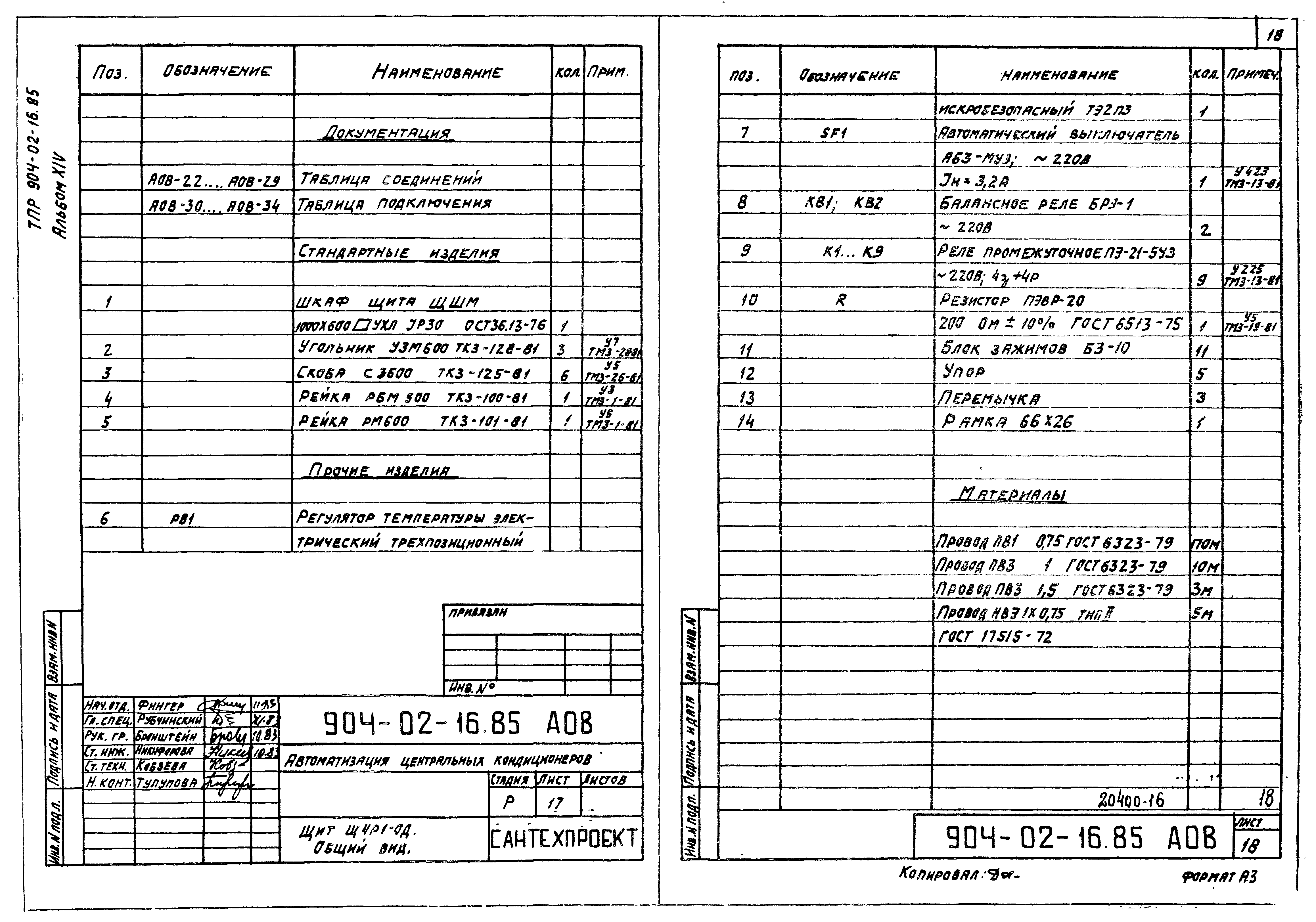 Типовые проектные решения 904-02-16.85