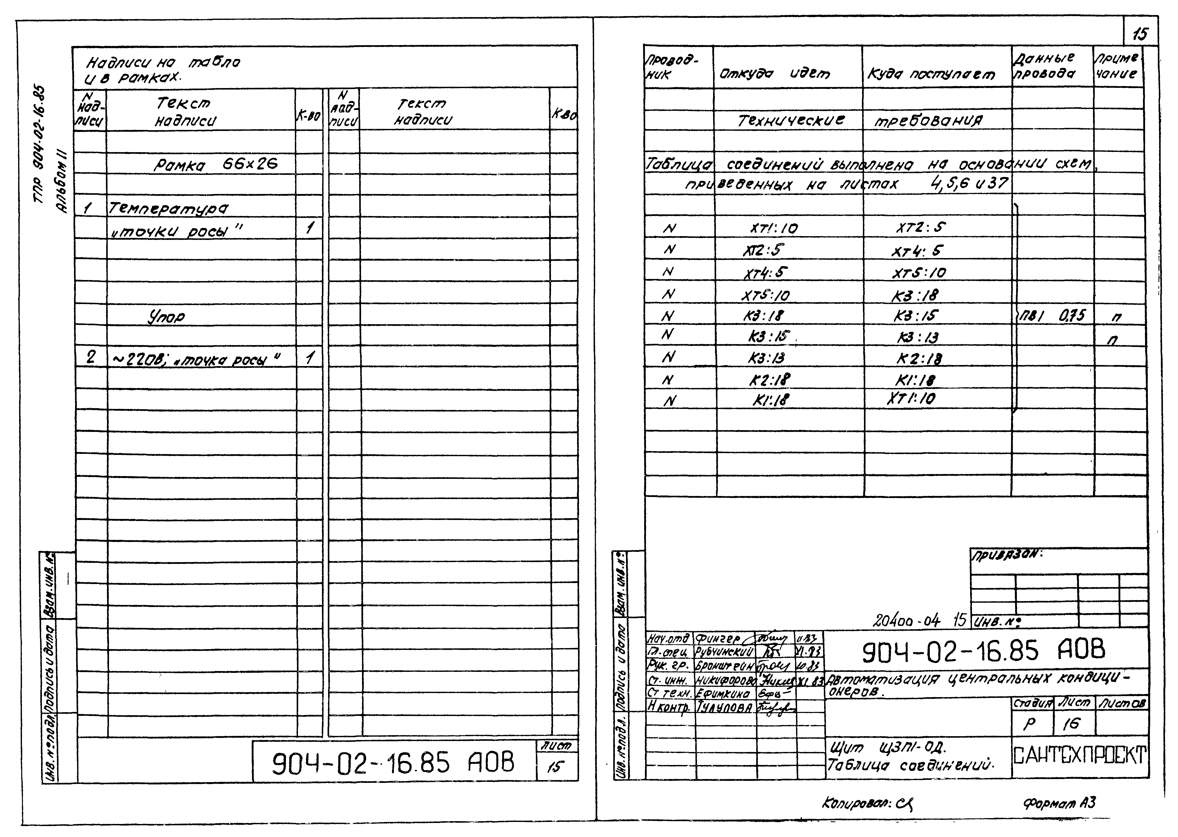 Типовые проектные решения 904-02-16.85