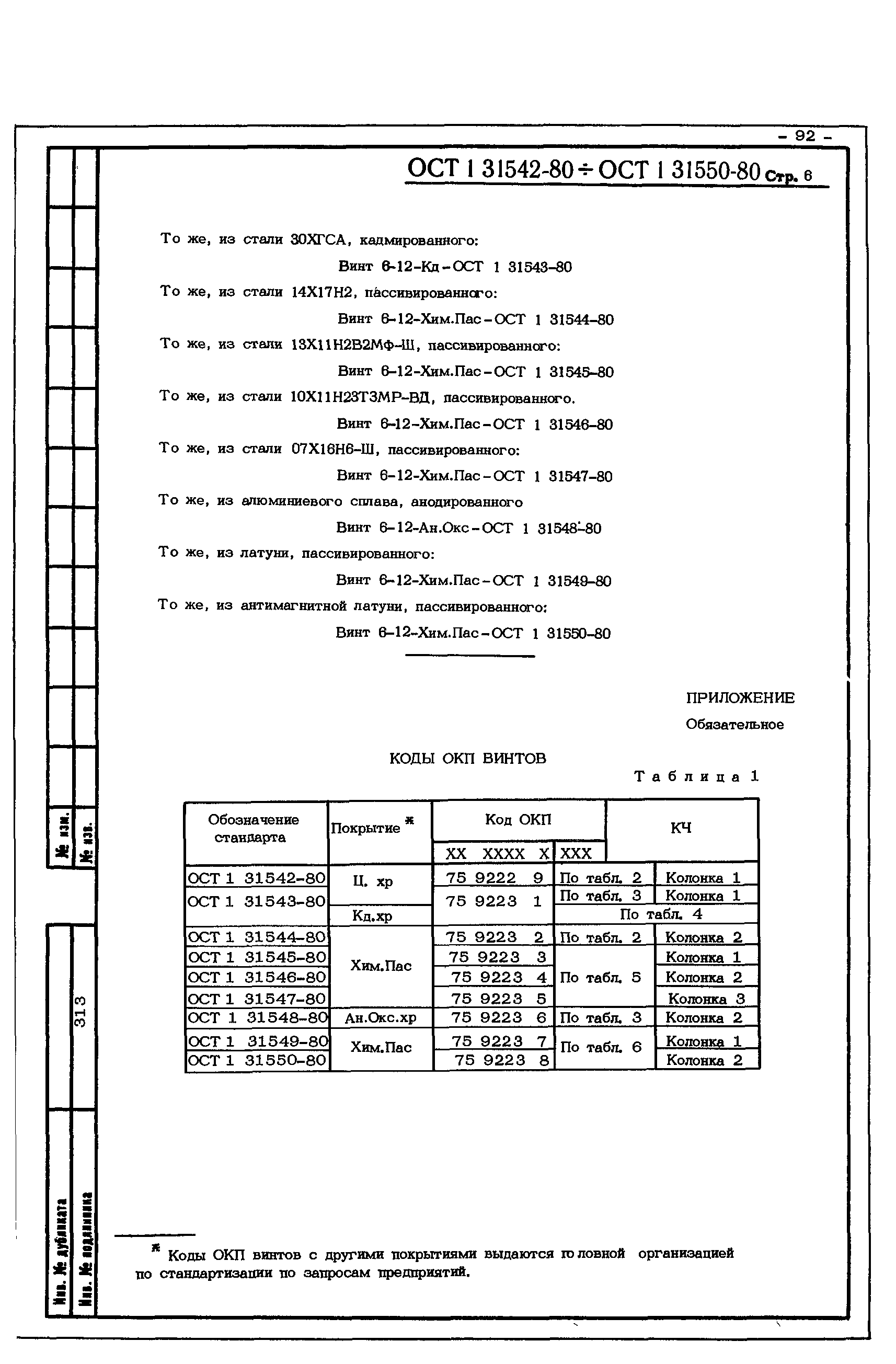 ОСТ 1 31542-80