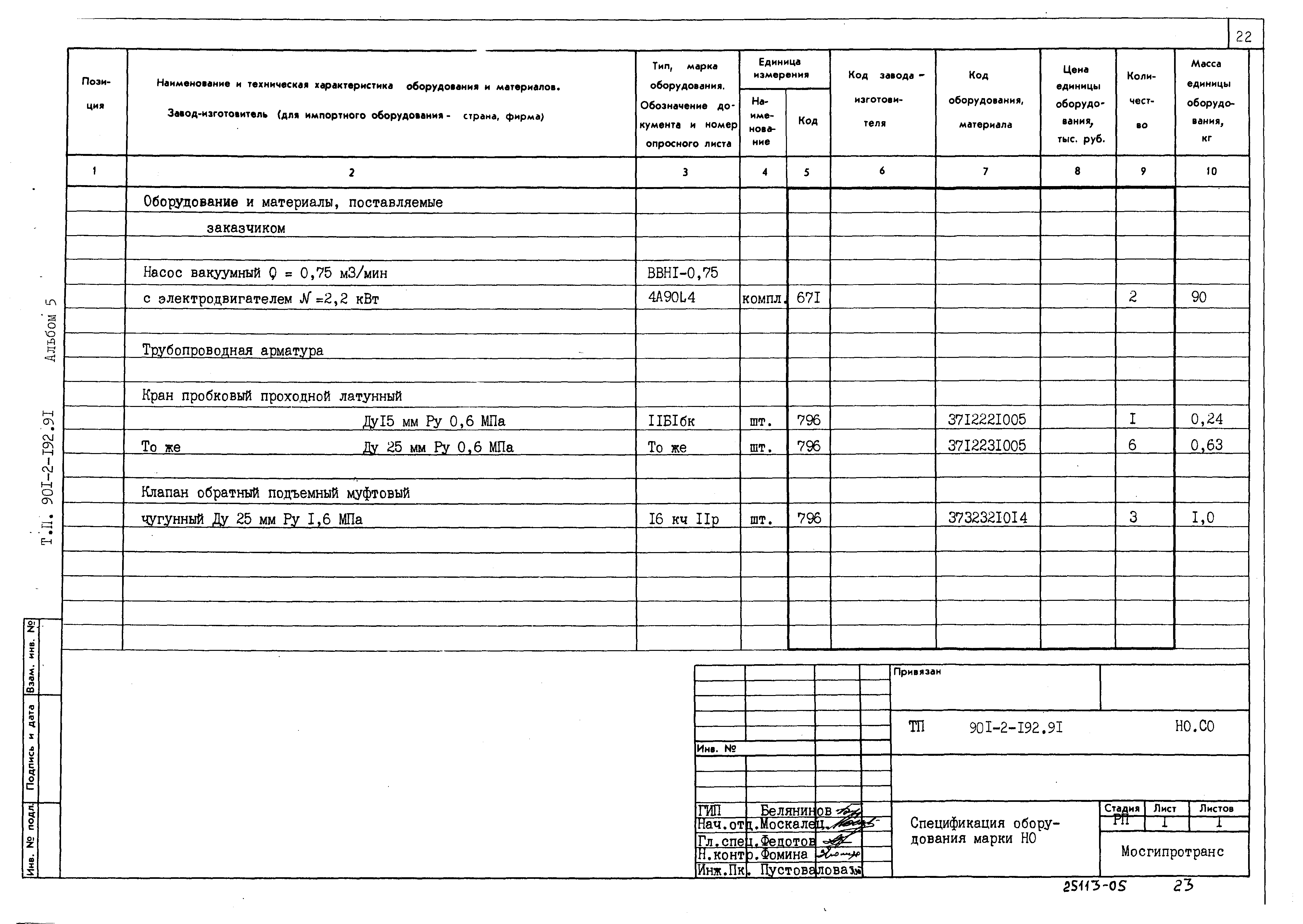 Типовой проект 901-2-192.91