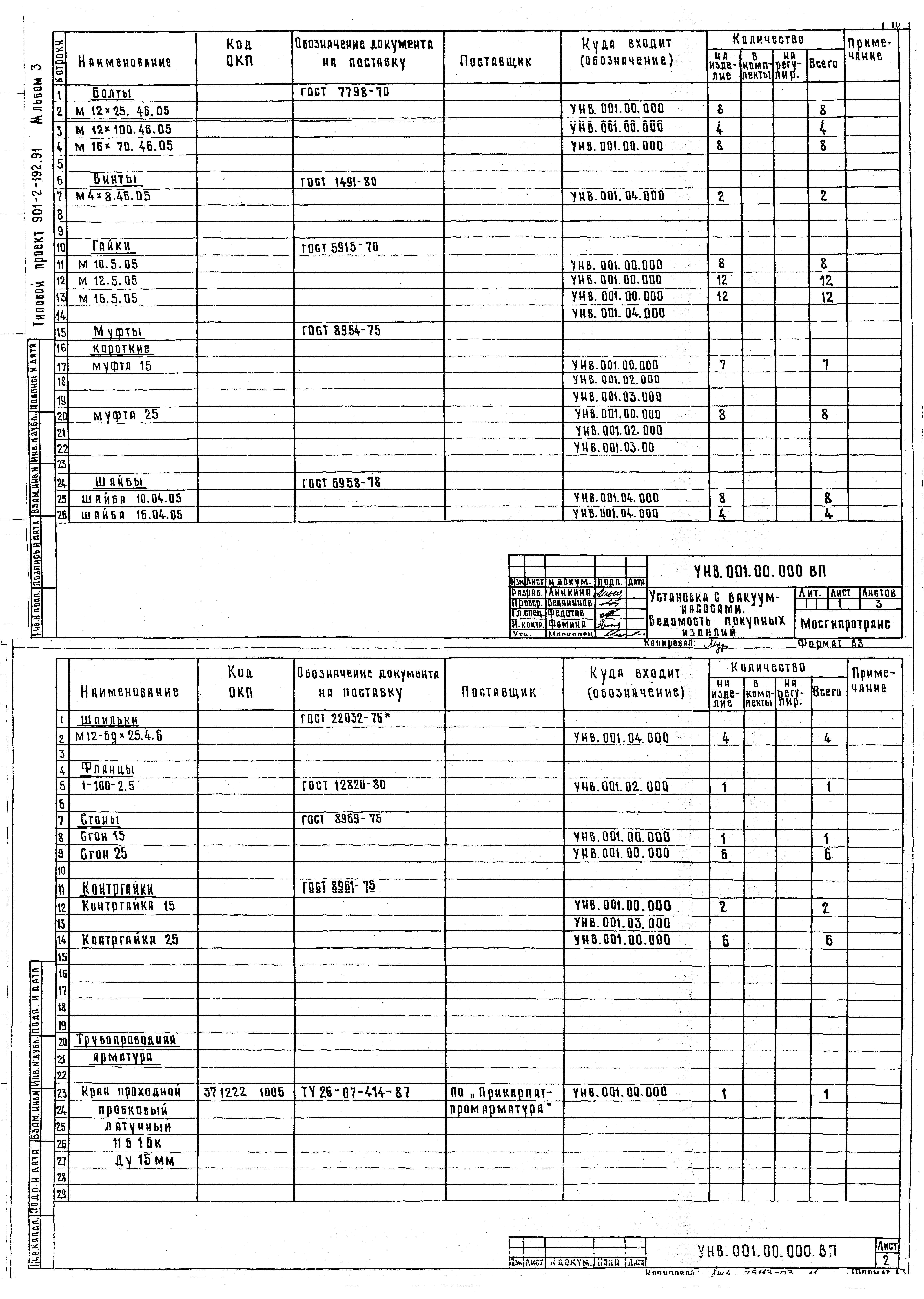 Типовой проект 901-2-192.91