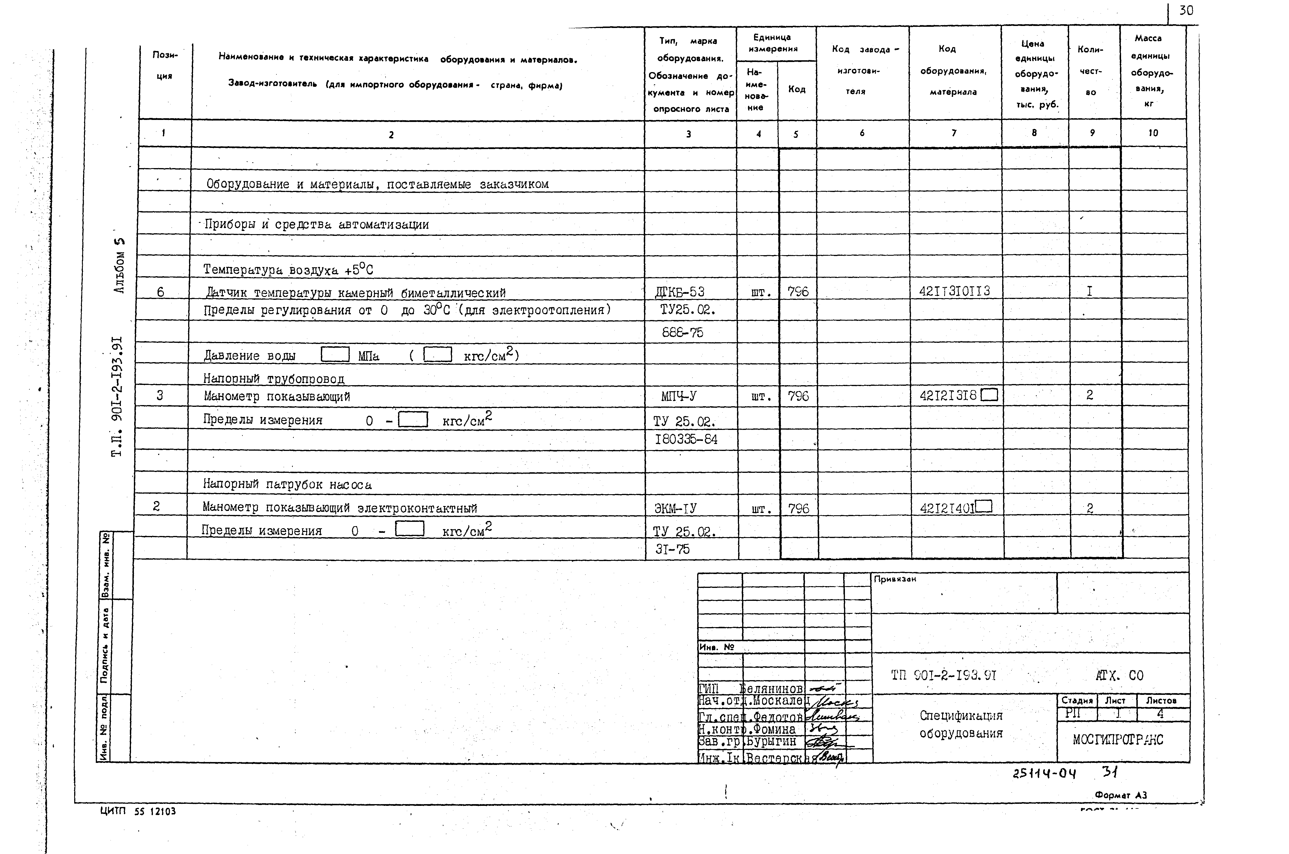 Типовой проект 901-2-193.91