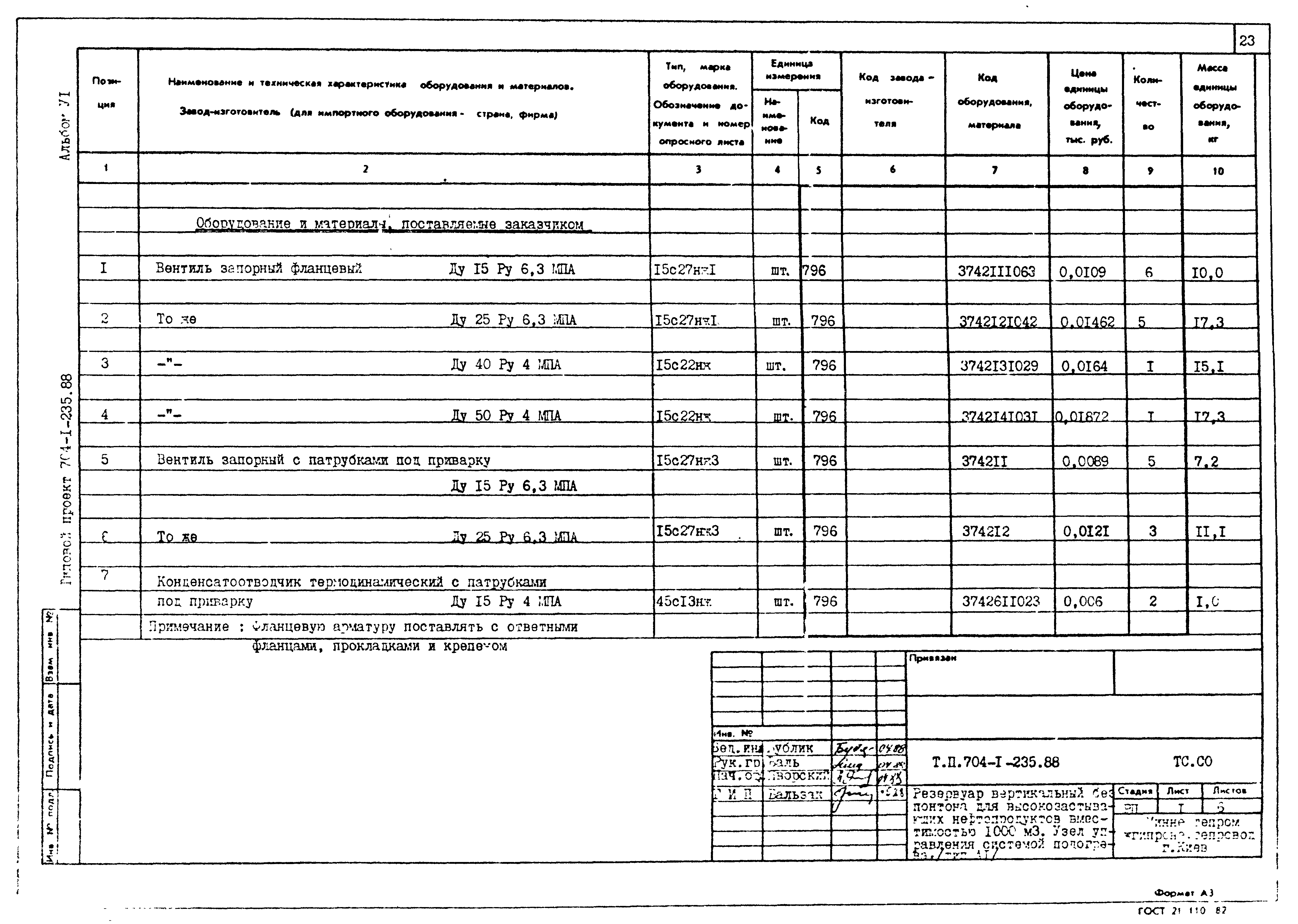 Типовой проект 704-1-235.88