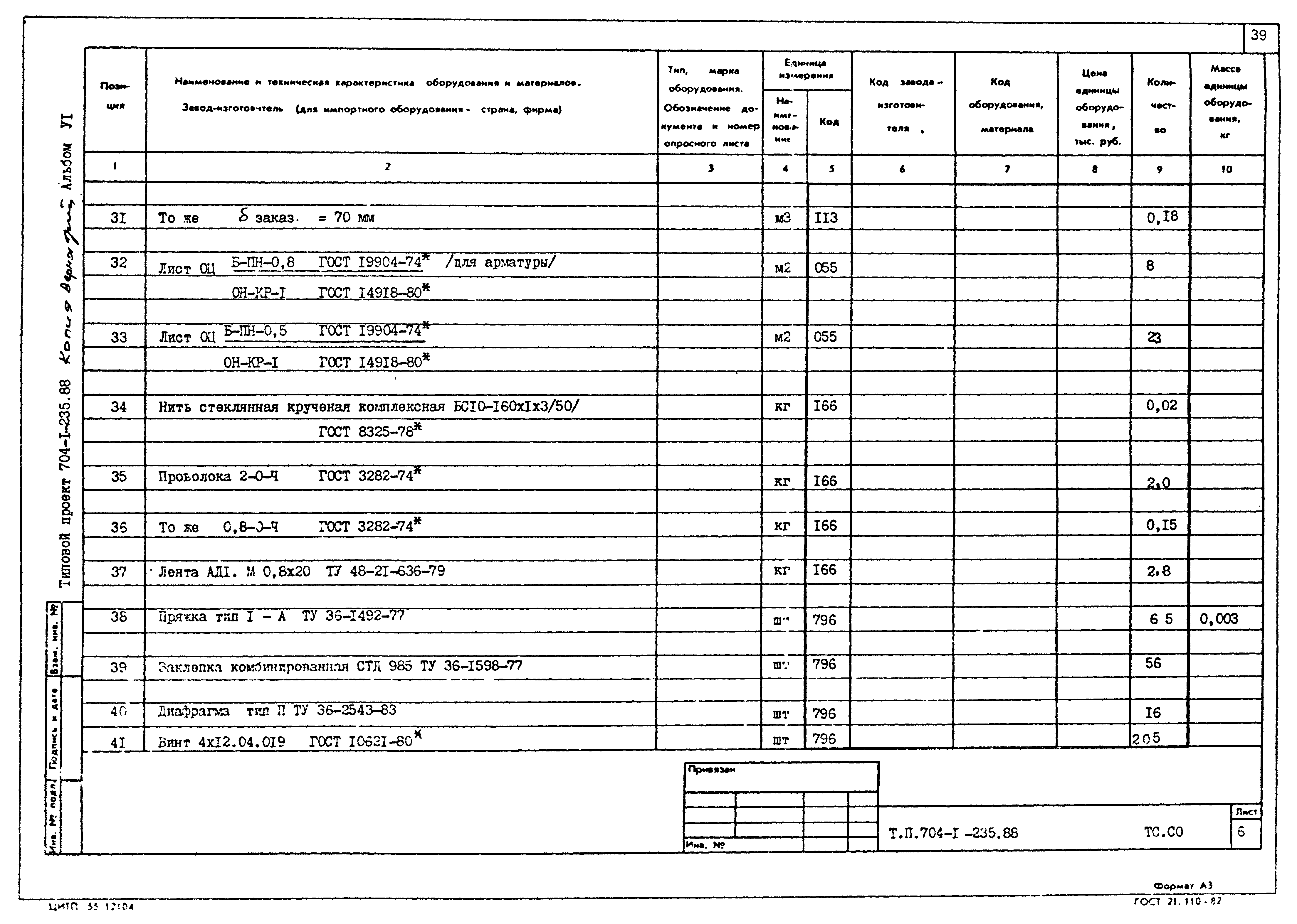 Типовой проект 704-1-235.88