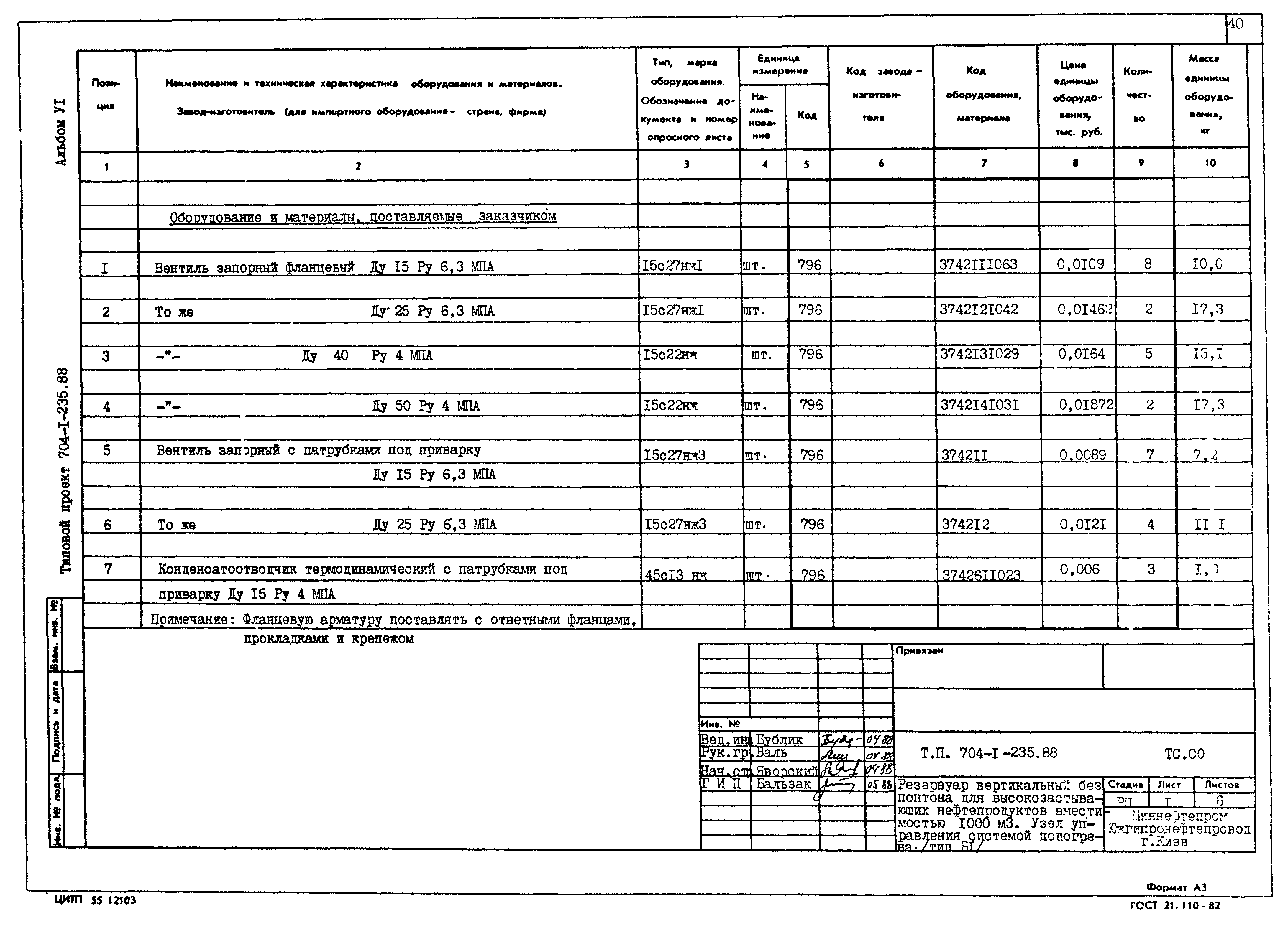 Типовой проект 704-1-235.88