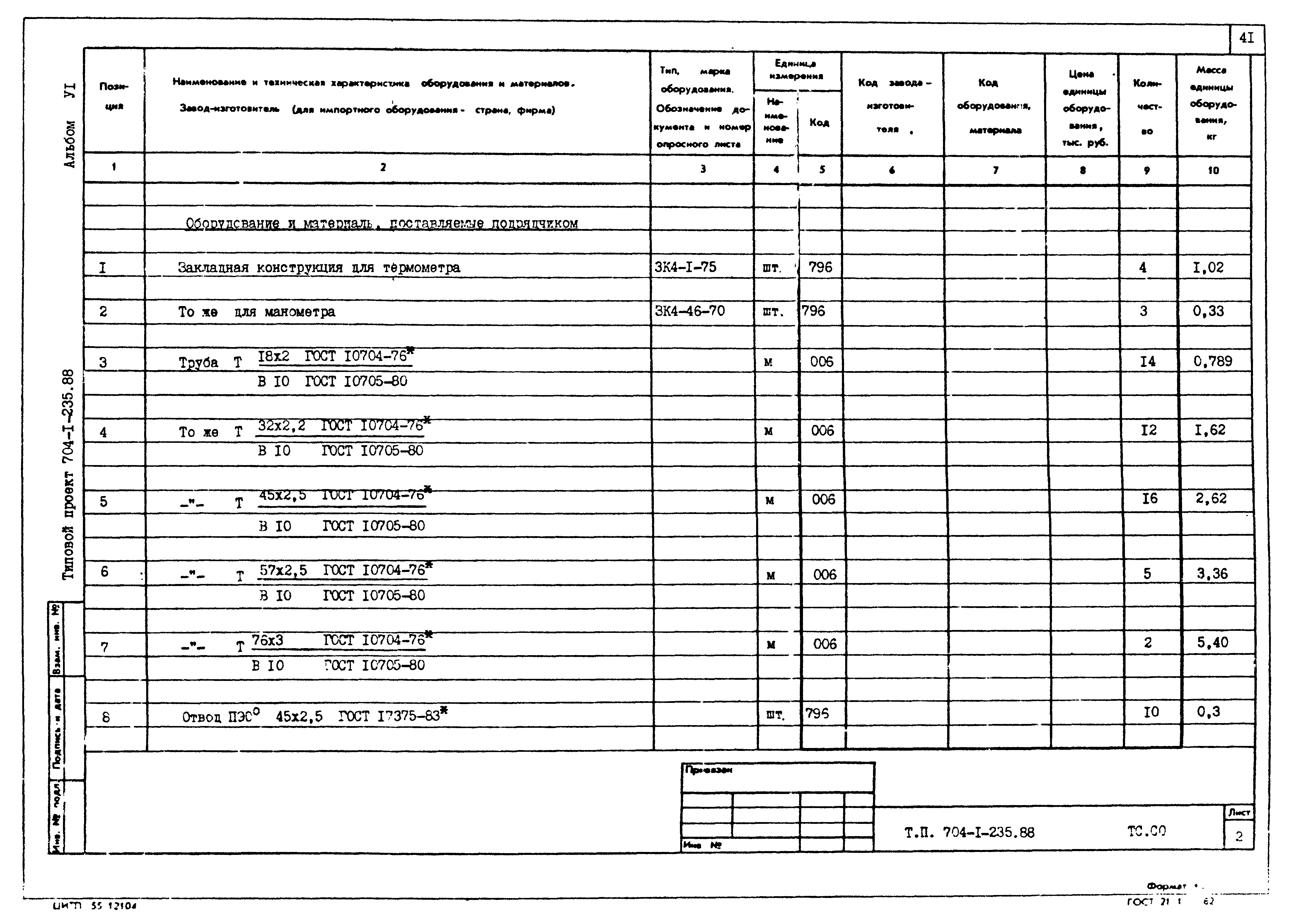 Типовой проект 704-1-235.88