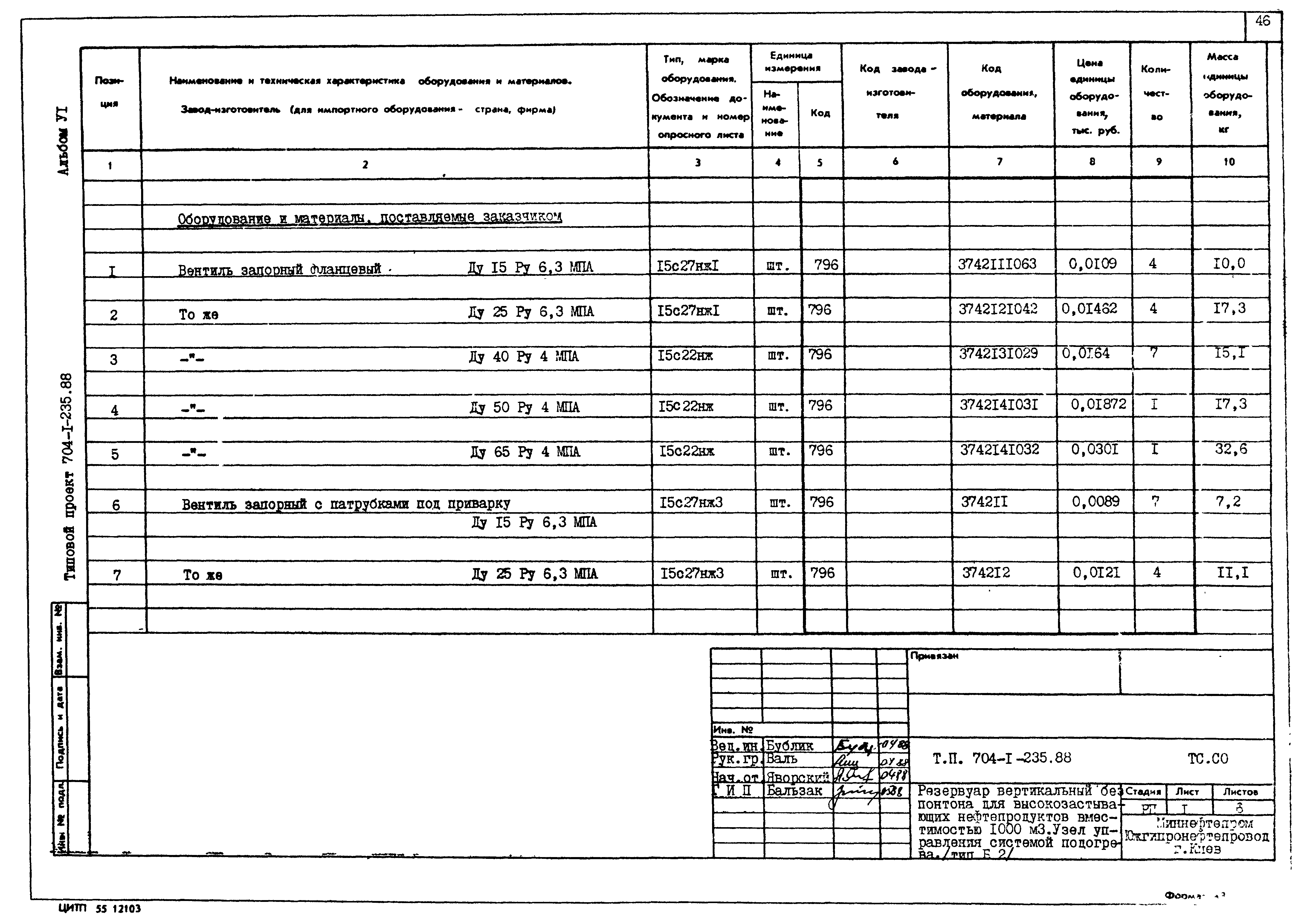 Типовой проект 704-1-235.88